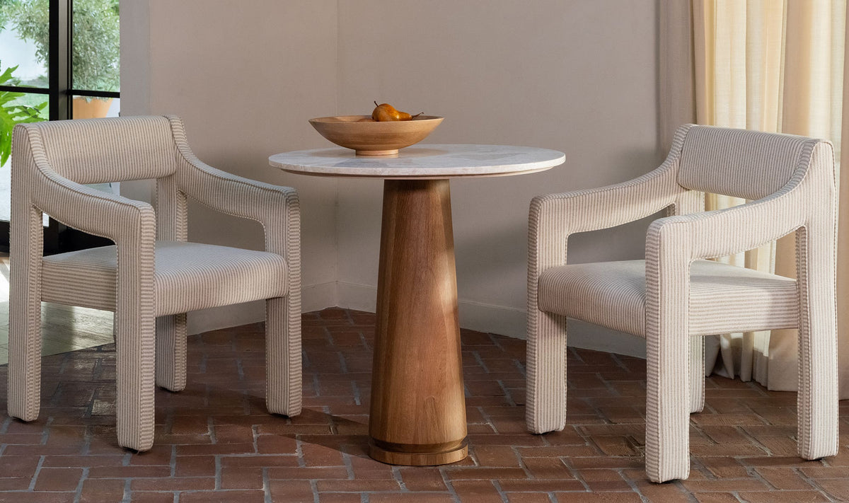 Sage Cafe Table Cosmos Marble - Beige Marble
