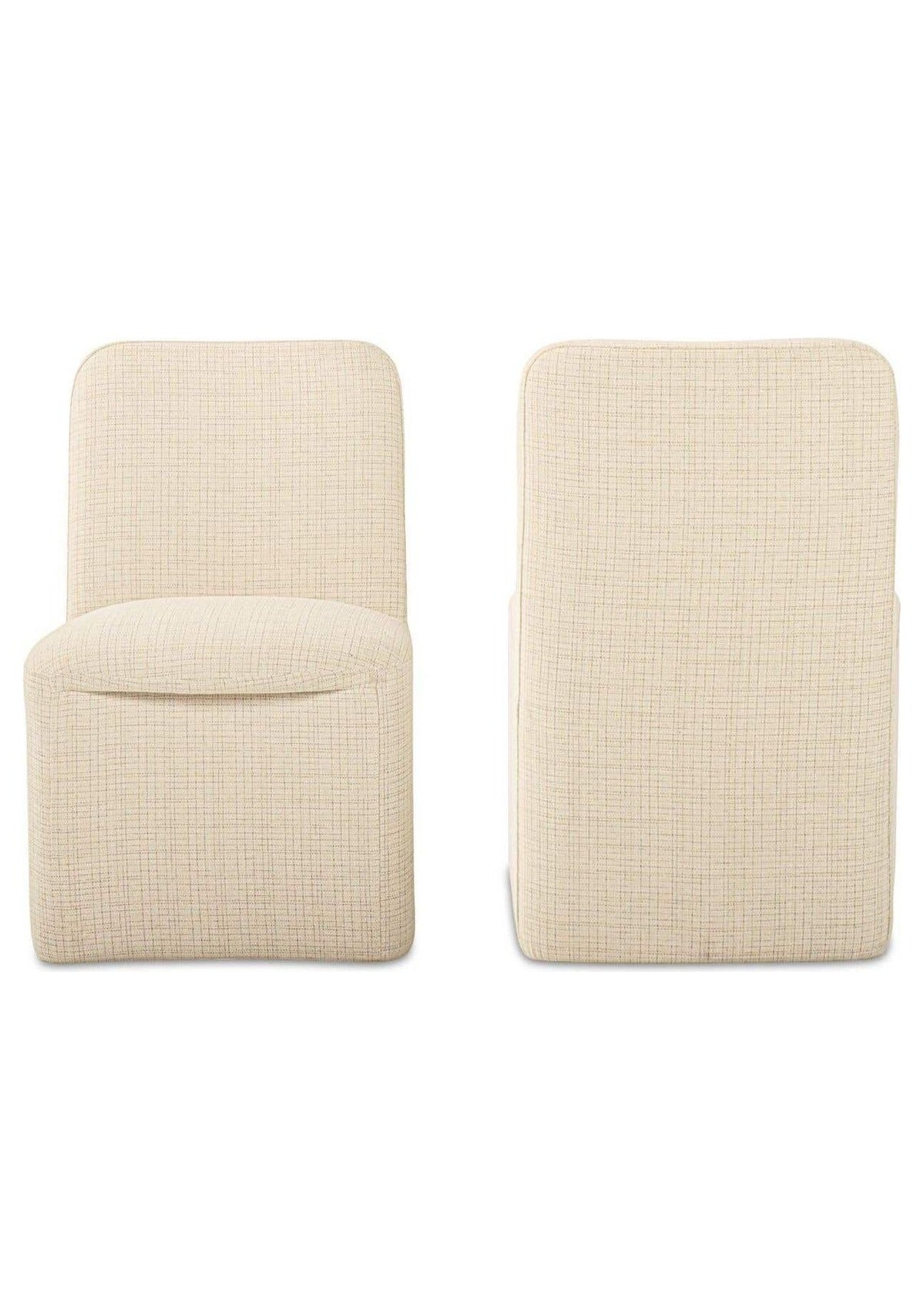 Bent Rolling Dining Chair - Set of Two - Oat