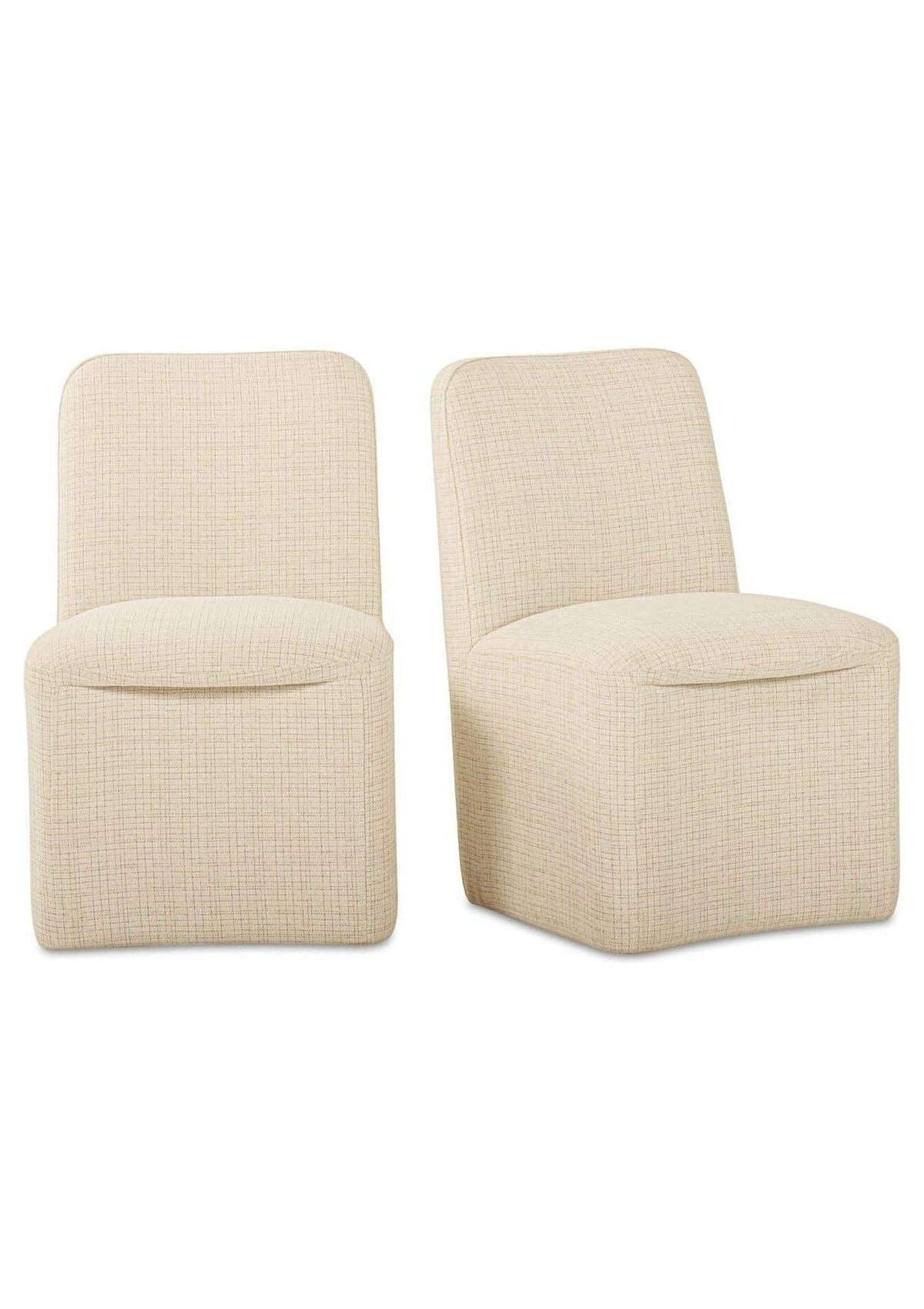 Bent Rolling Dining Chair - Set of Two - Oat