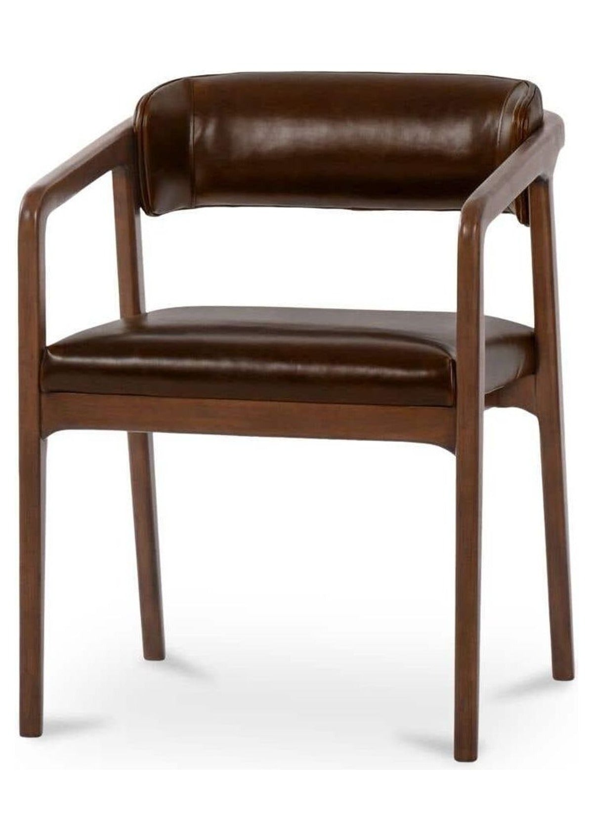 Calder Dining Chair - Dark Brown Leather