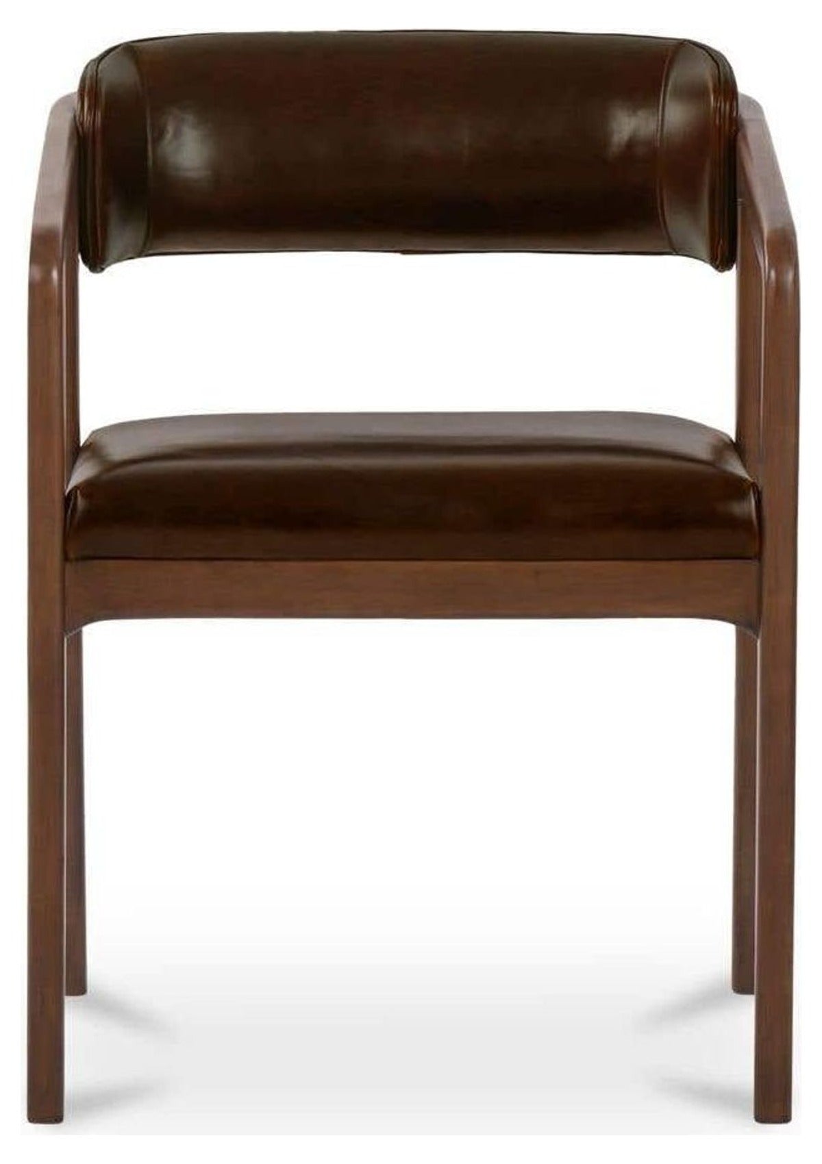 Calder Dining Chair - Dark Brown Leather