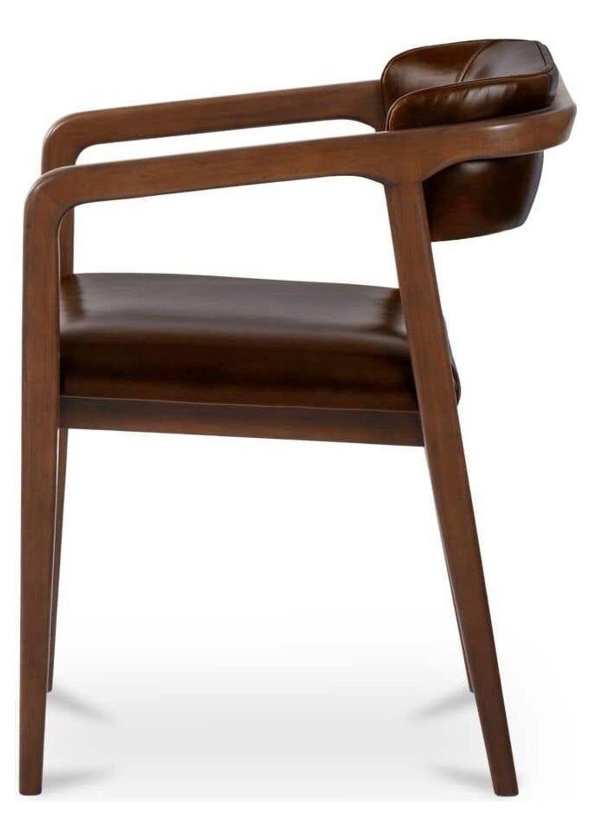 Calder Dining Chair - Dark Brown Leather