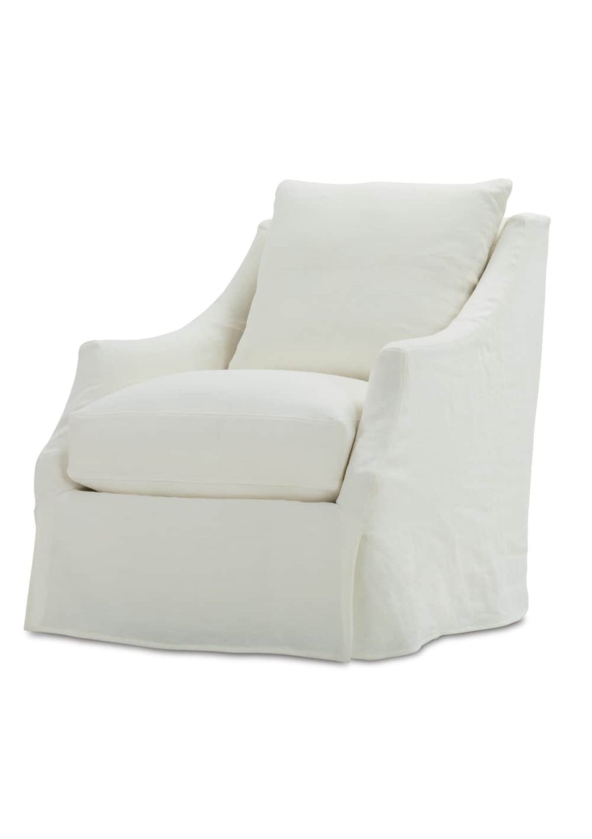 Kara Slipcovered Swivel Chair