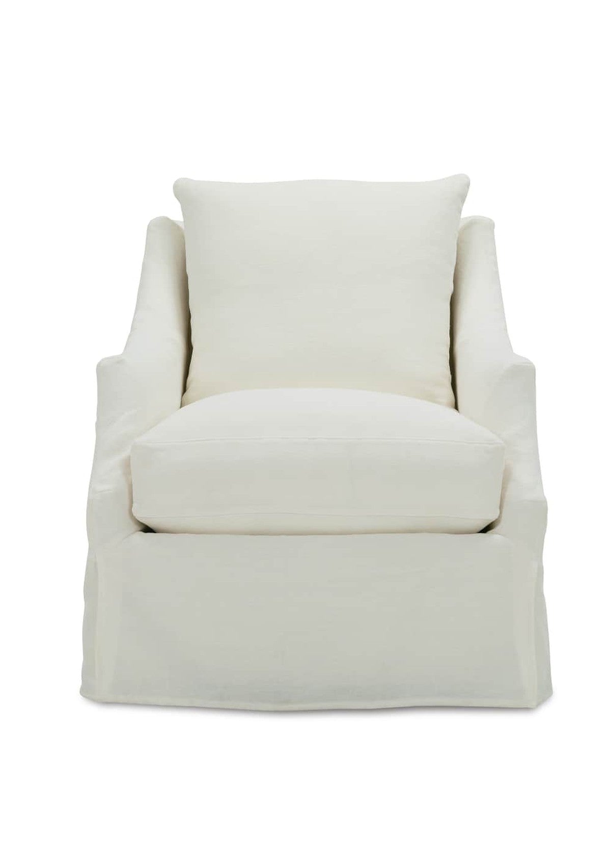 Kara Slipcovered Swivel Chair