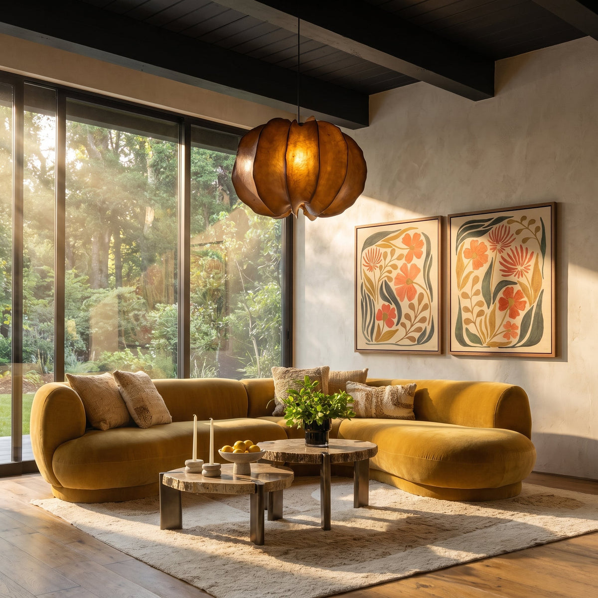 Lake Chaise Sectional - Ochre / Left Facing Chaise