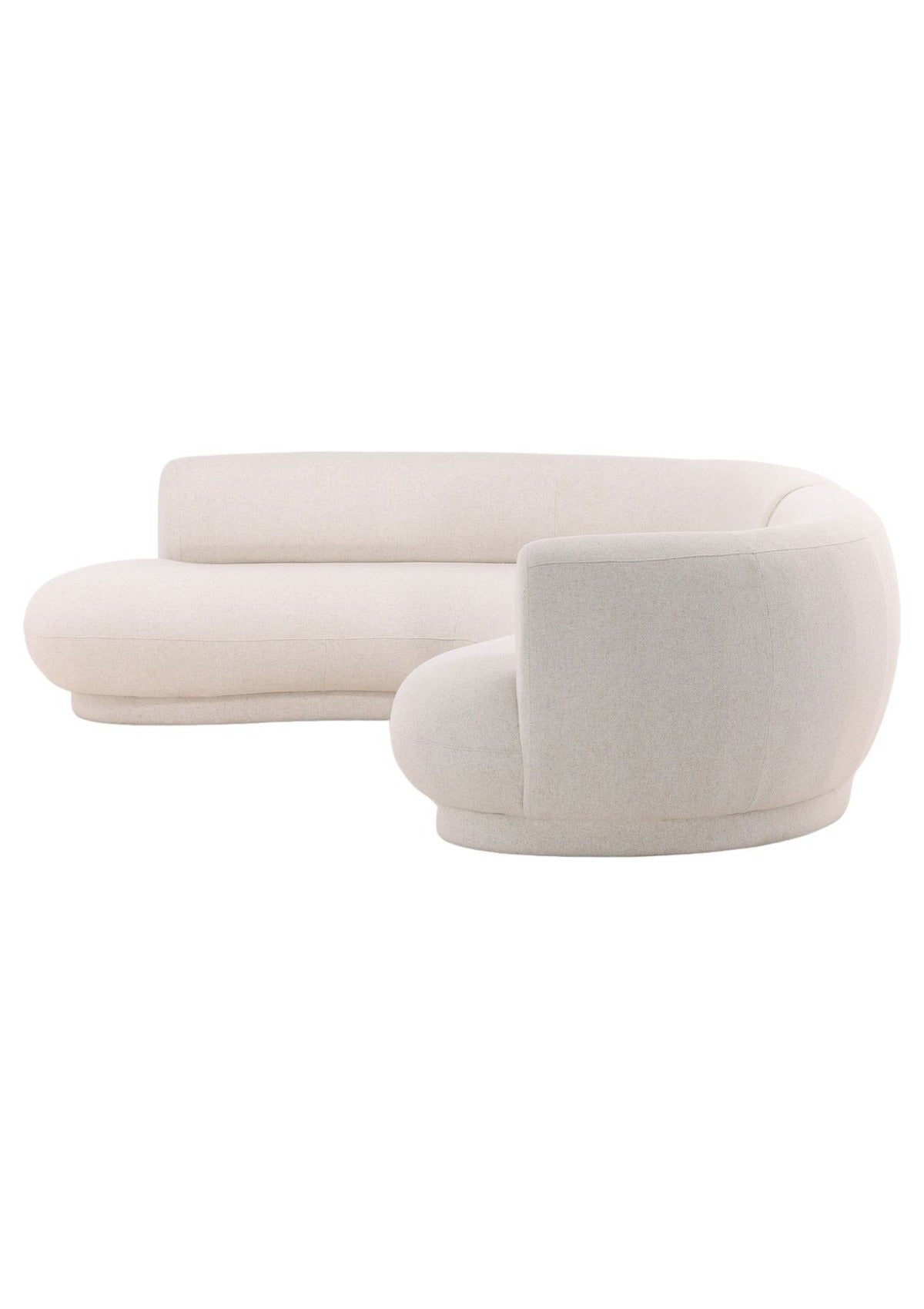 Lake Chaise Sectional - Cream / Left Facing Chaise