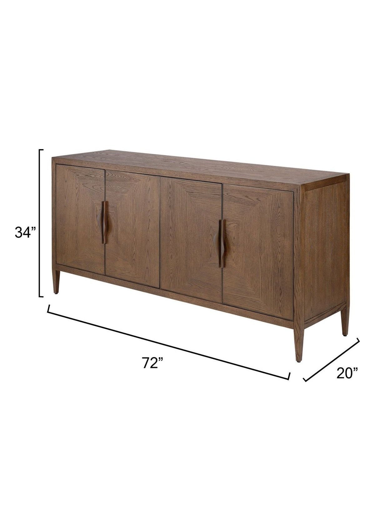 Landmark Four Door Credenza in Brown