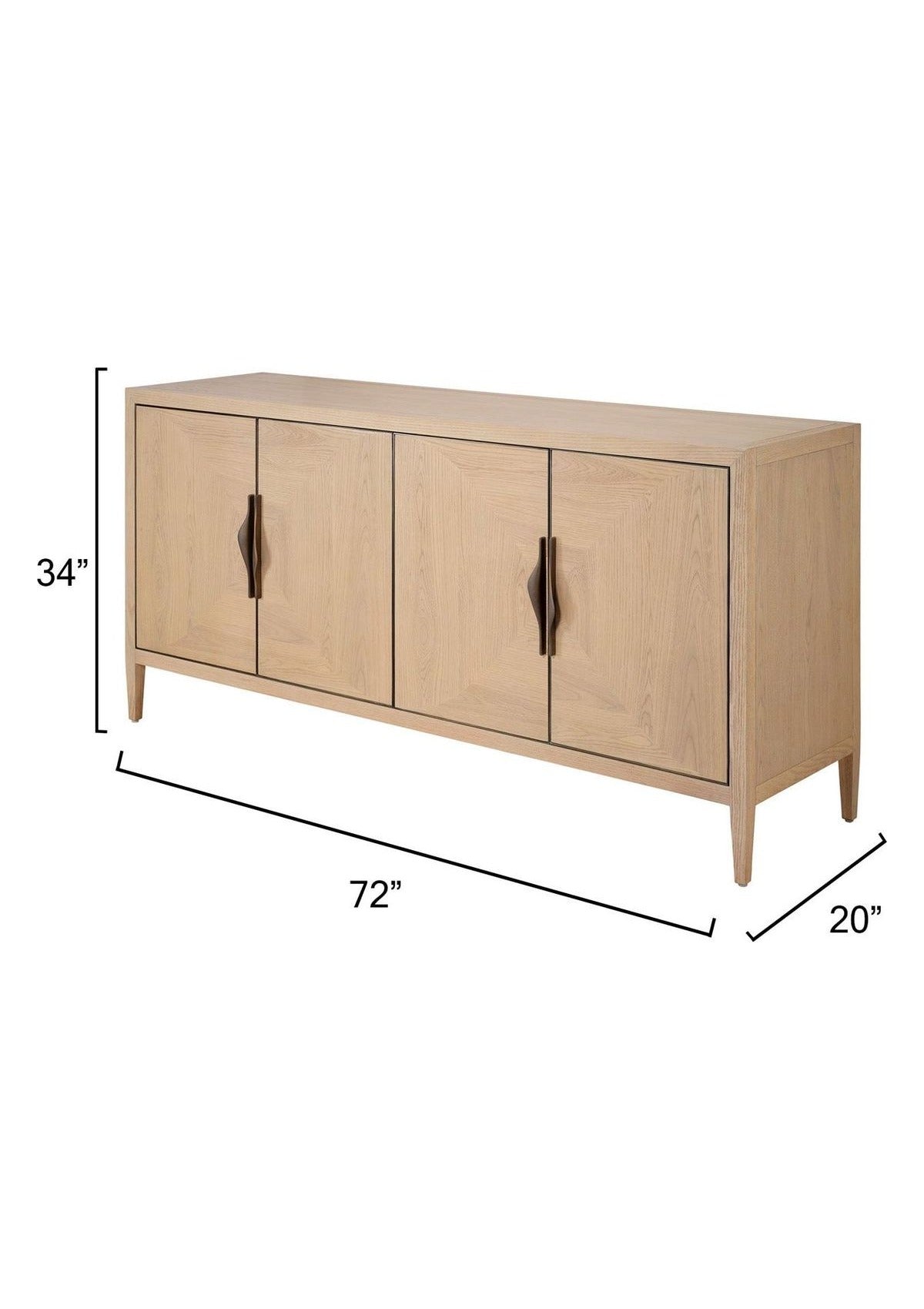 Landmark Four Door Credenza in Natural