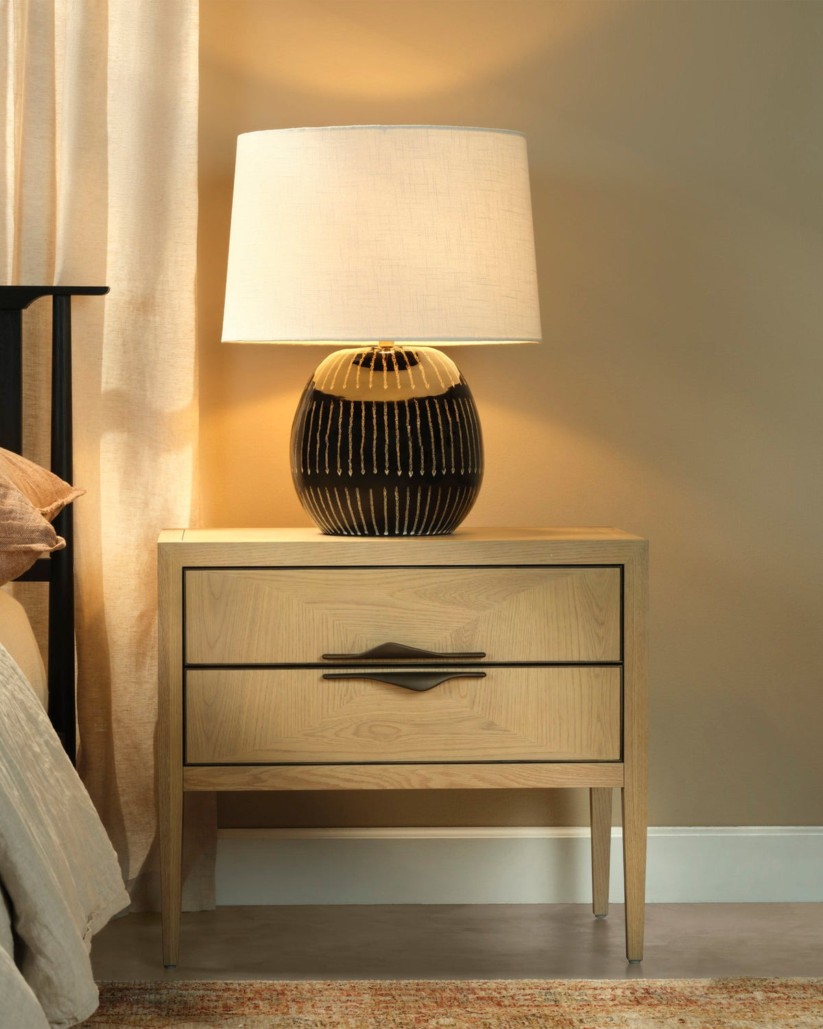 Landmark Two Drawer Nightstand in Natural