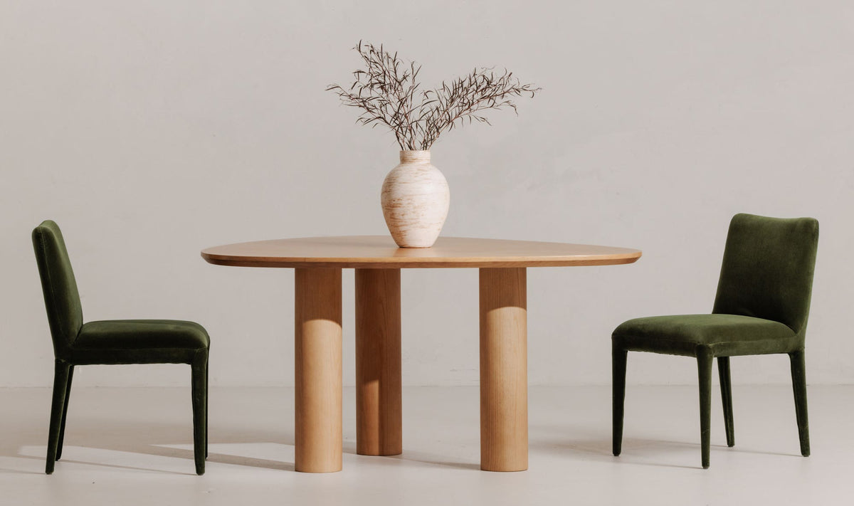 Calla Dining Chair - Set of Two - Green Velvet