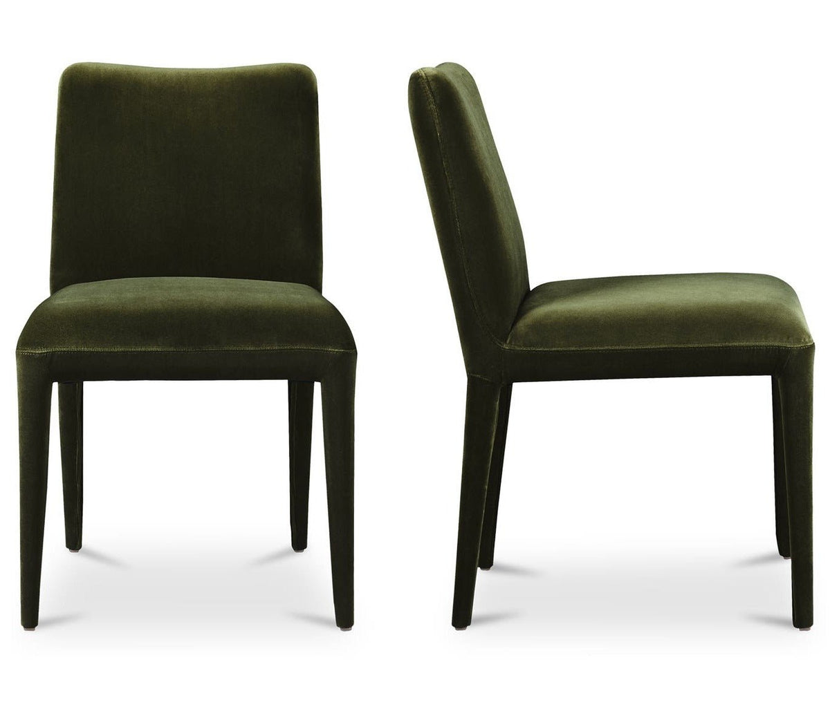 Calla Dining Chair - Set of Two - Green Velvet