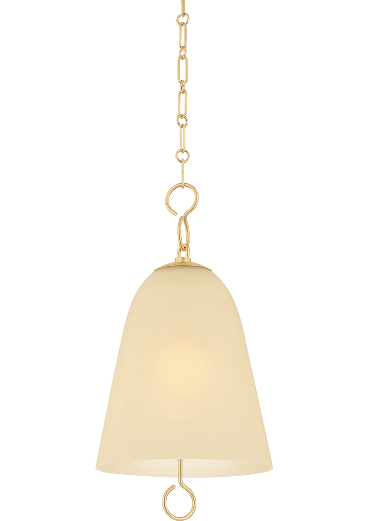 Christine Pendant – 11" W in Aged Brass
