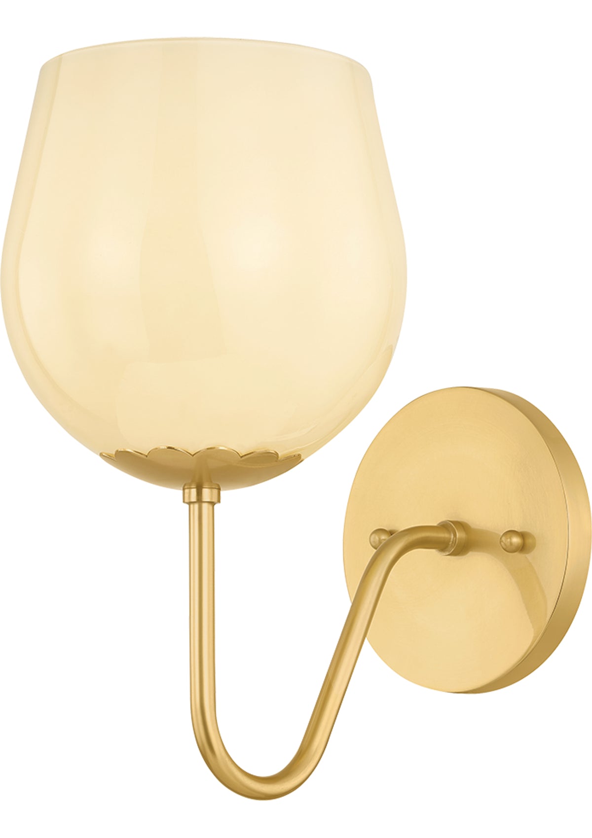 Genevieve Wall Sconce in Aged Brass