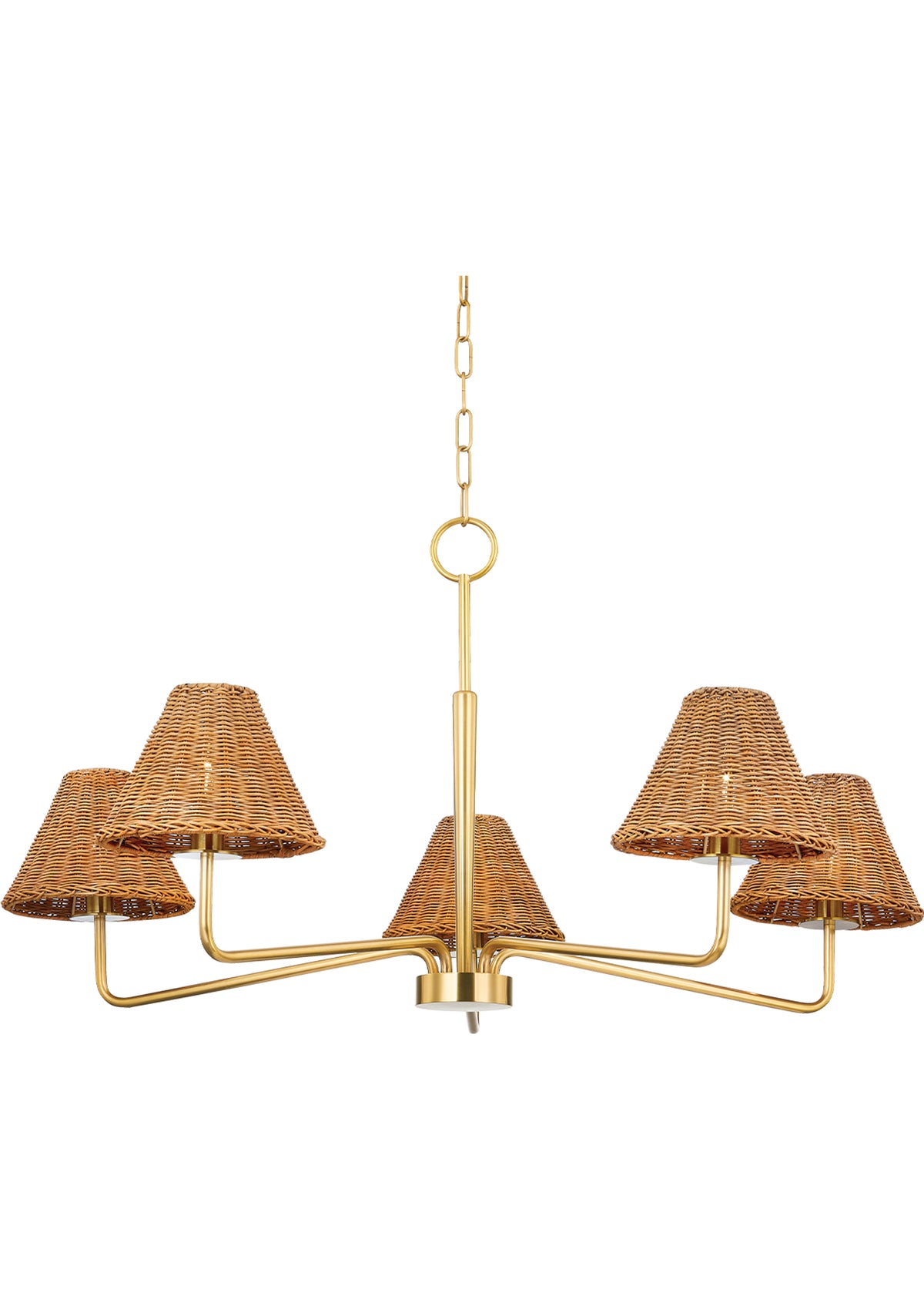 Issa Chandelier in Aged Brass