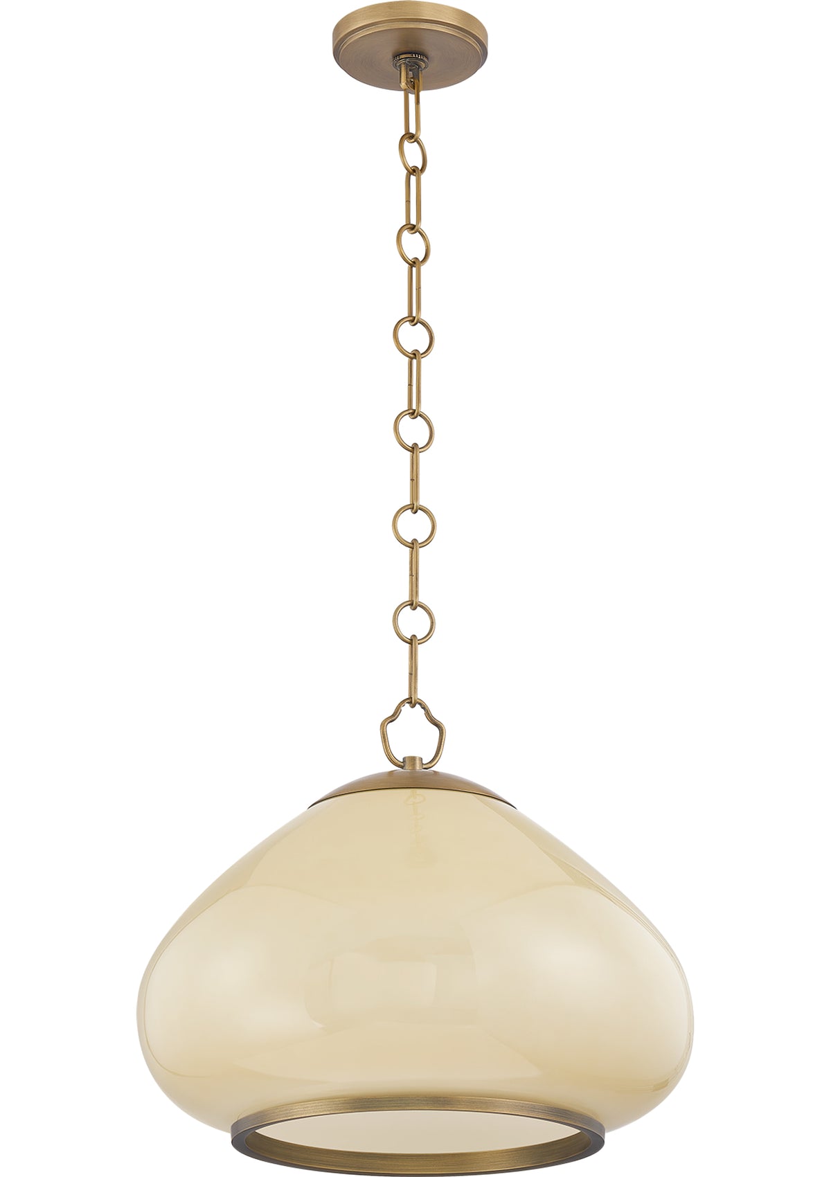 Maliah Pendant – 15.5" W in Patina Brass