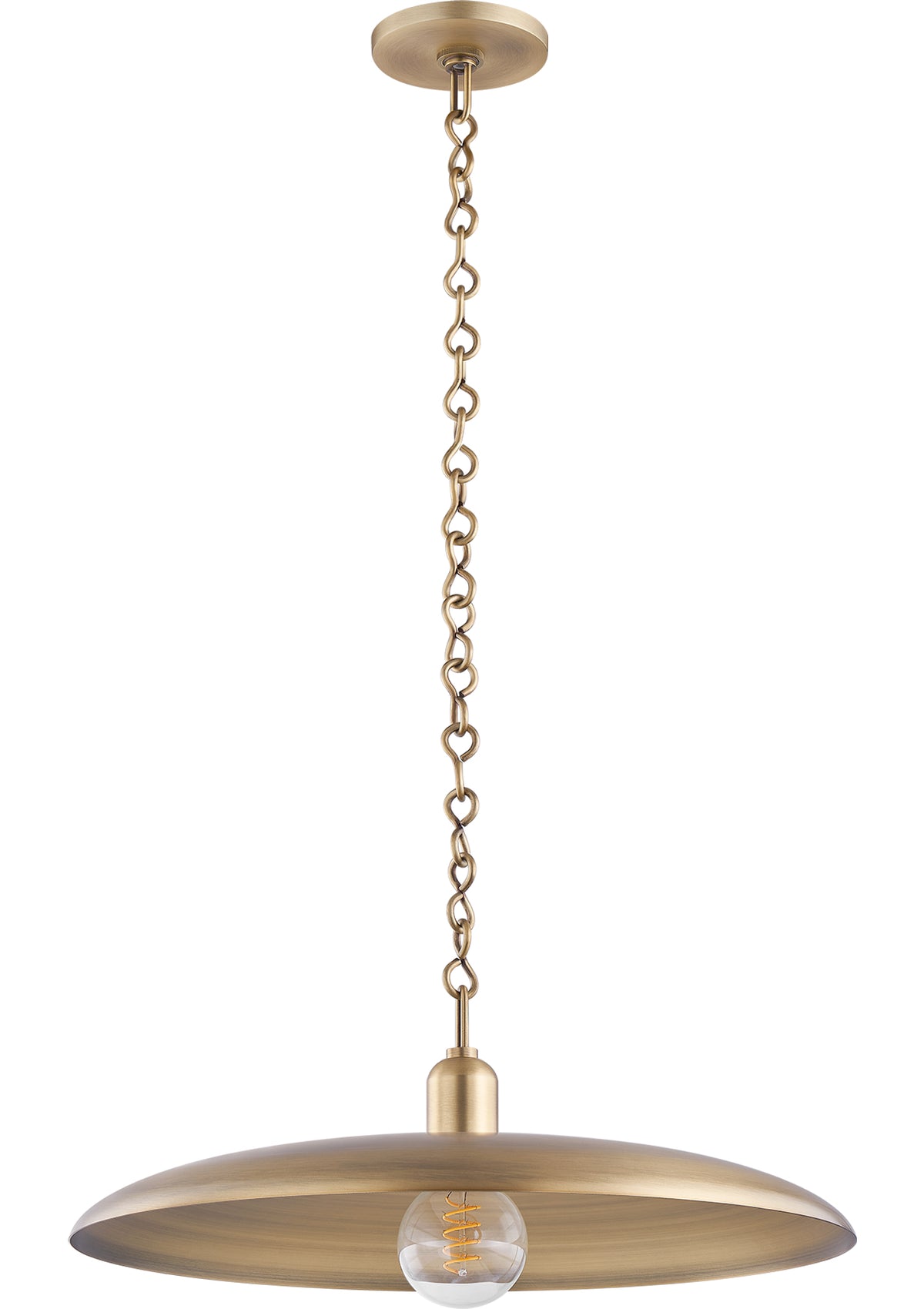 Mamie Pendant – 19" W in Patina Brass