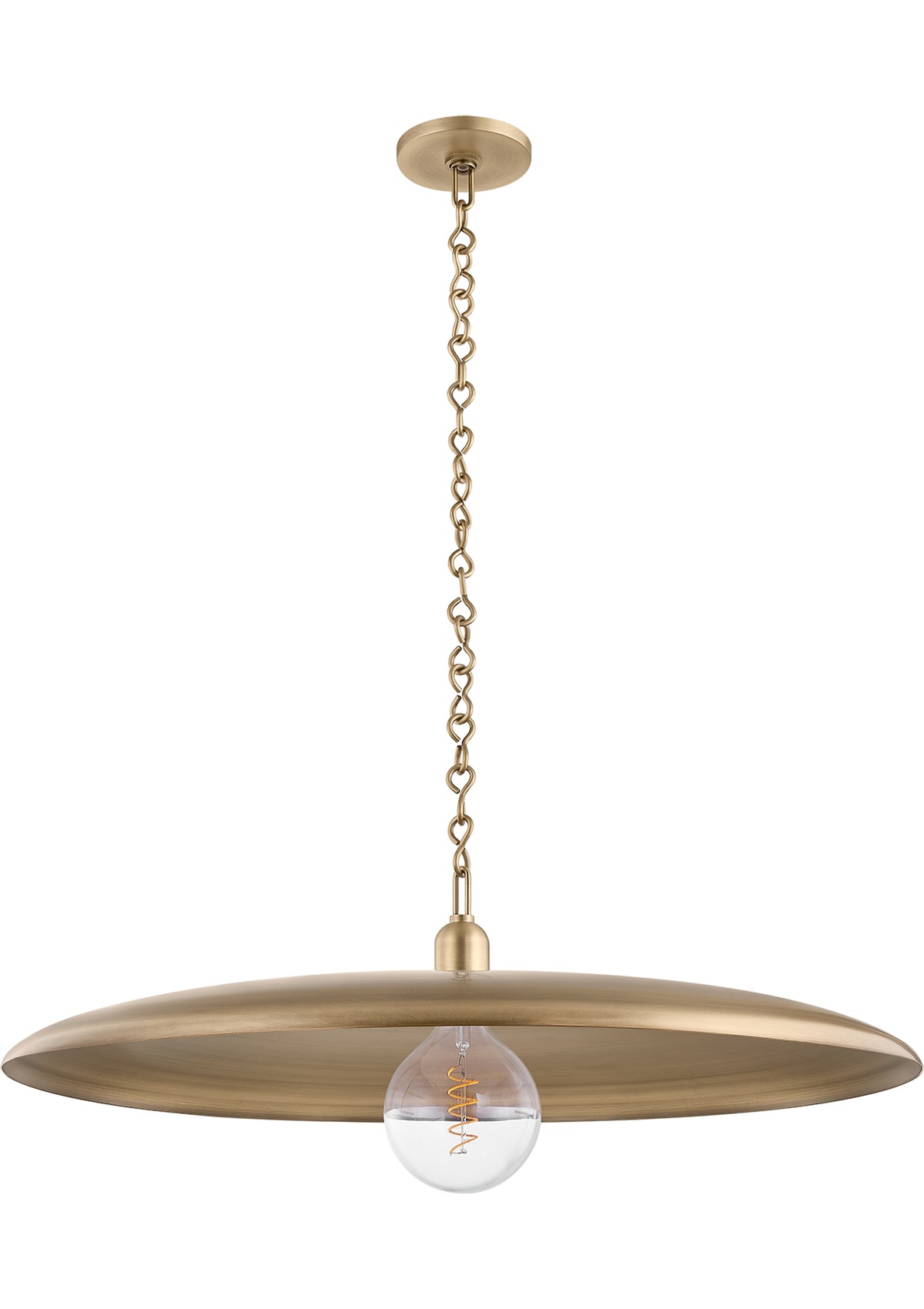 Mamie Pendant – 28" W in Patina Brass