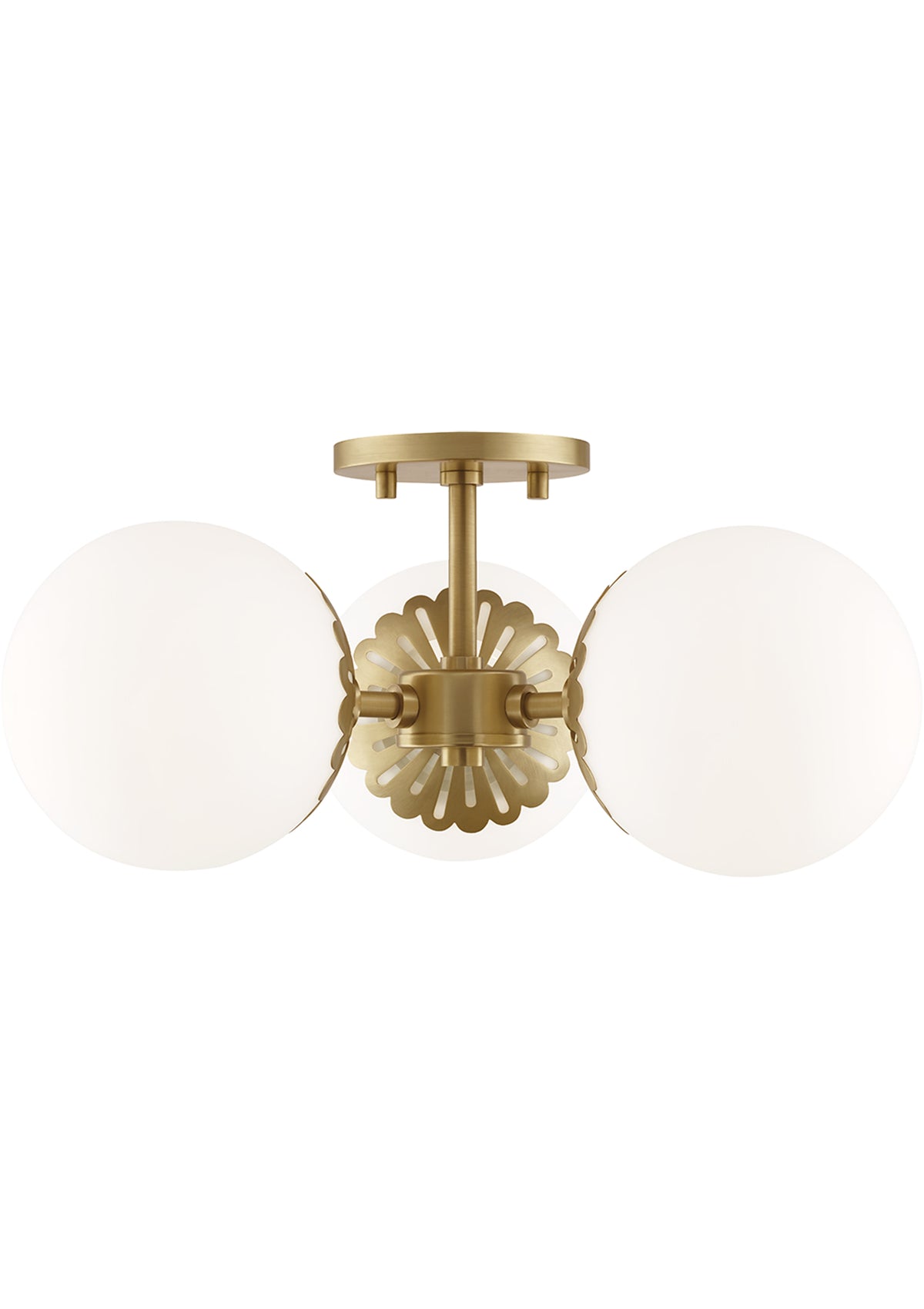 Paige Semi Flush in Polished Nickel