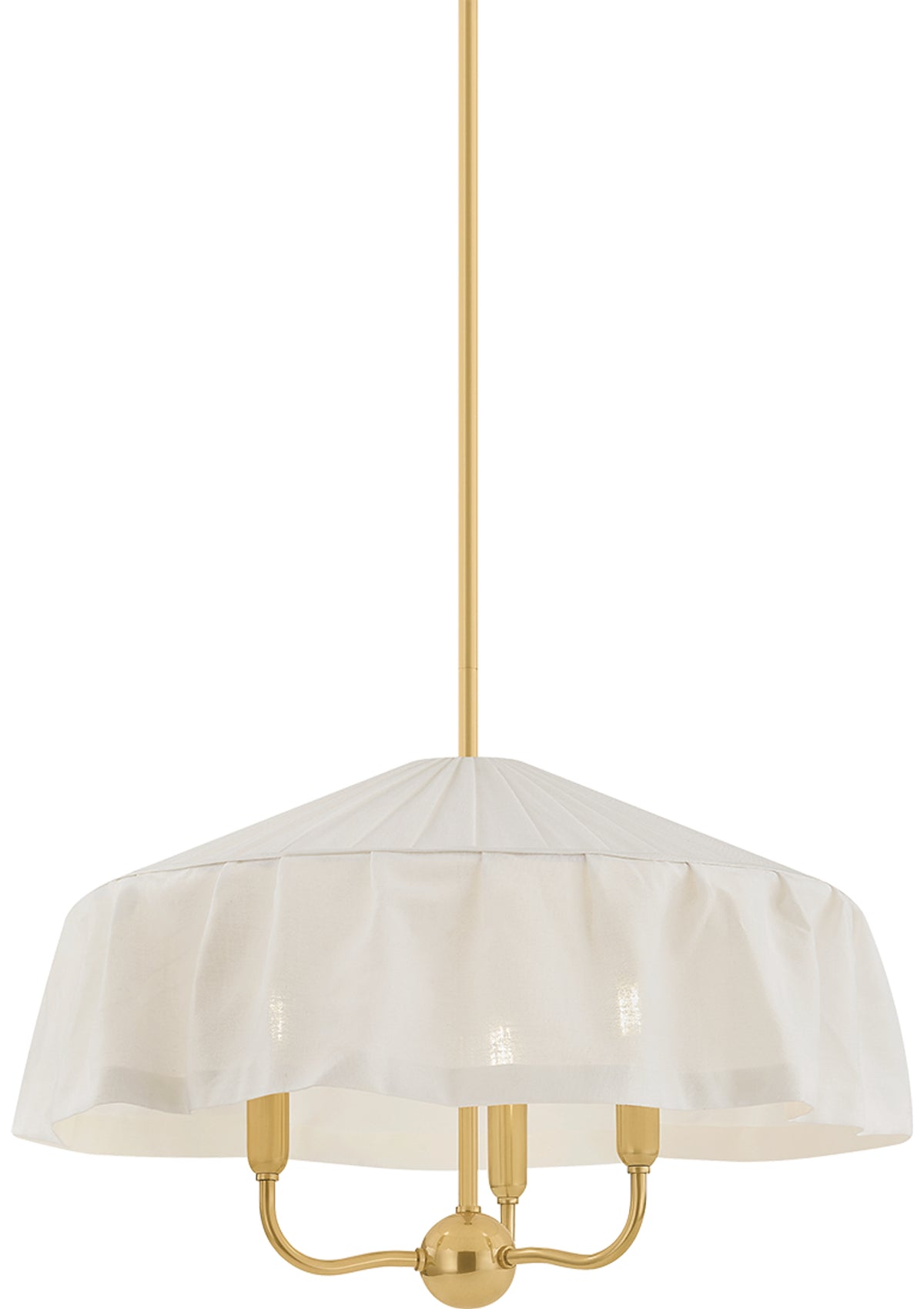Shivonne Chandelier – 22" W in Aged Brass