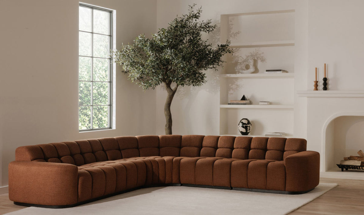 Roman L-Shaped Sectional - Rust