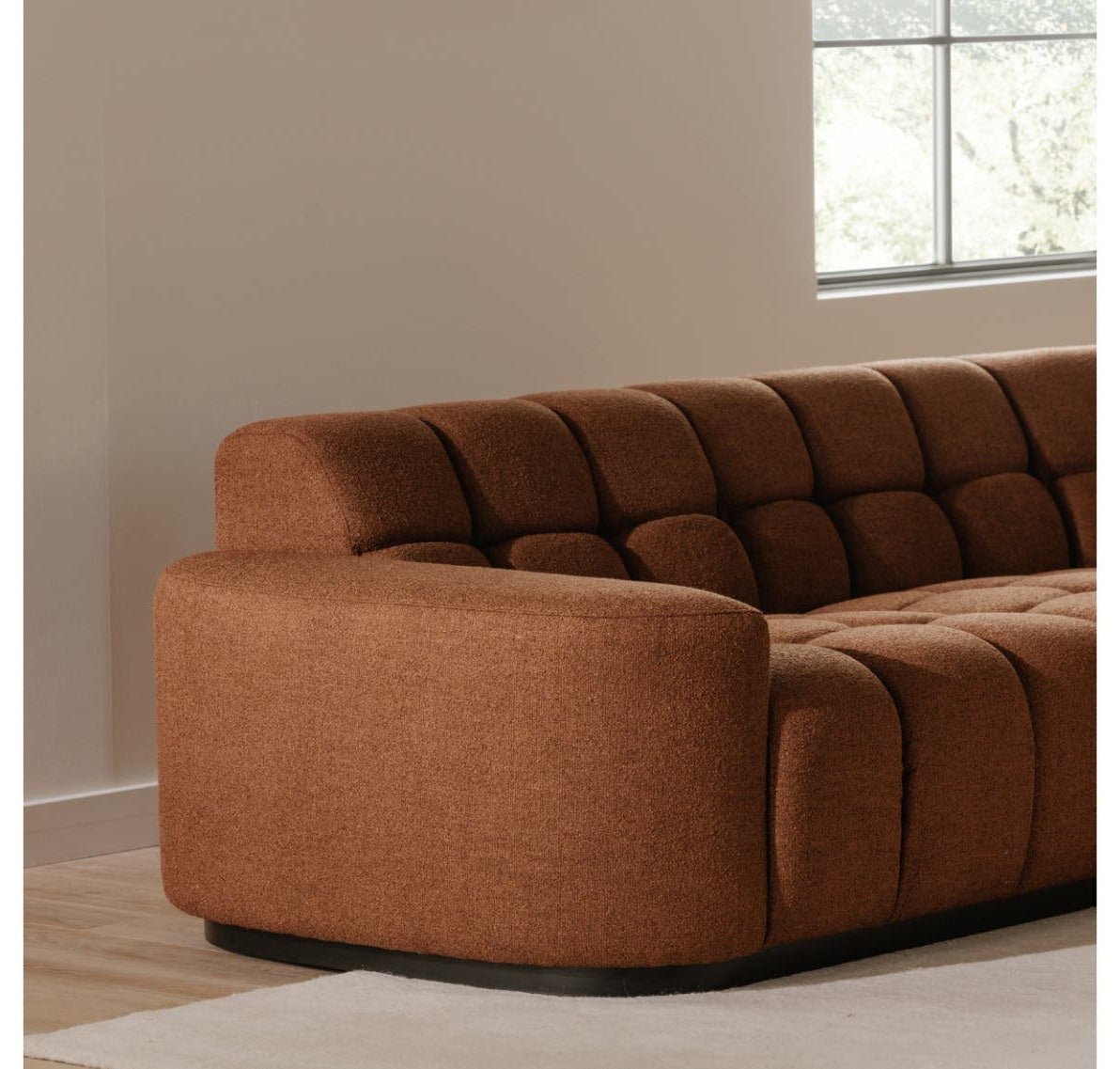 Roman L-Shaped Sectional - Rust