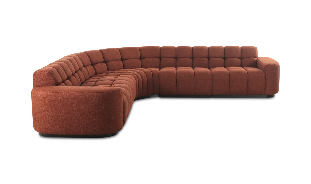 Roman L-Shaped Sectional - Rust