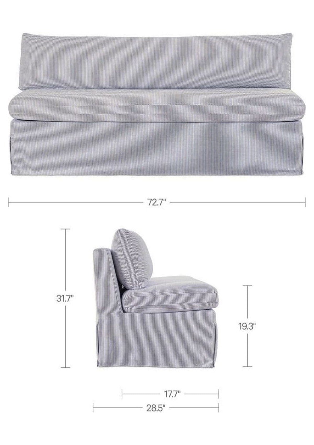 Fable Slipcover Dining Bench