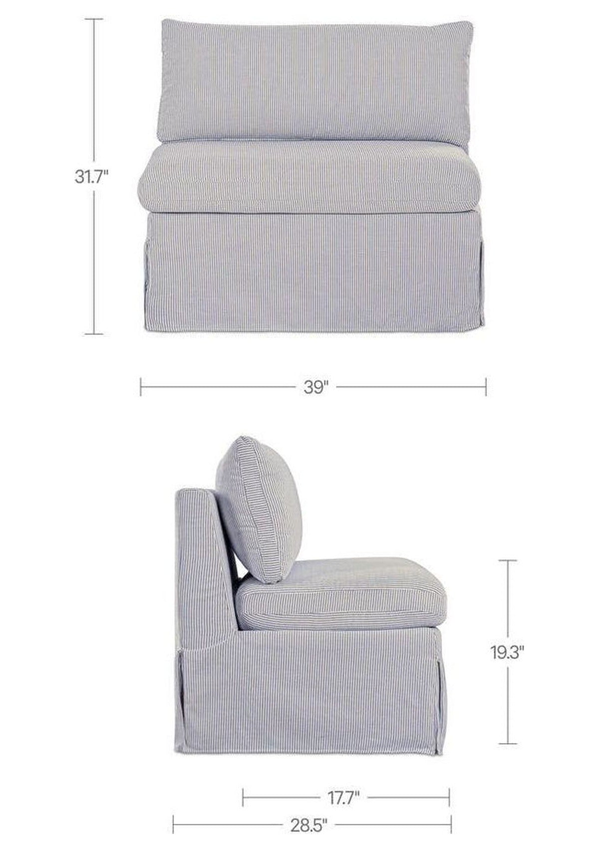 Fable Slipcover Dining Chair And Half