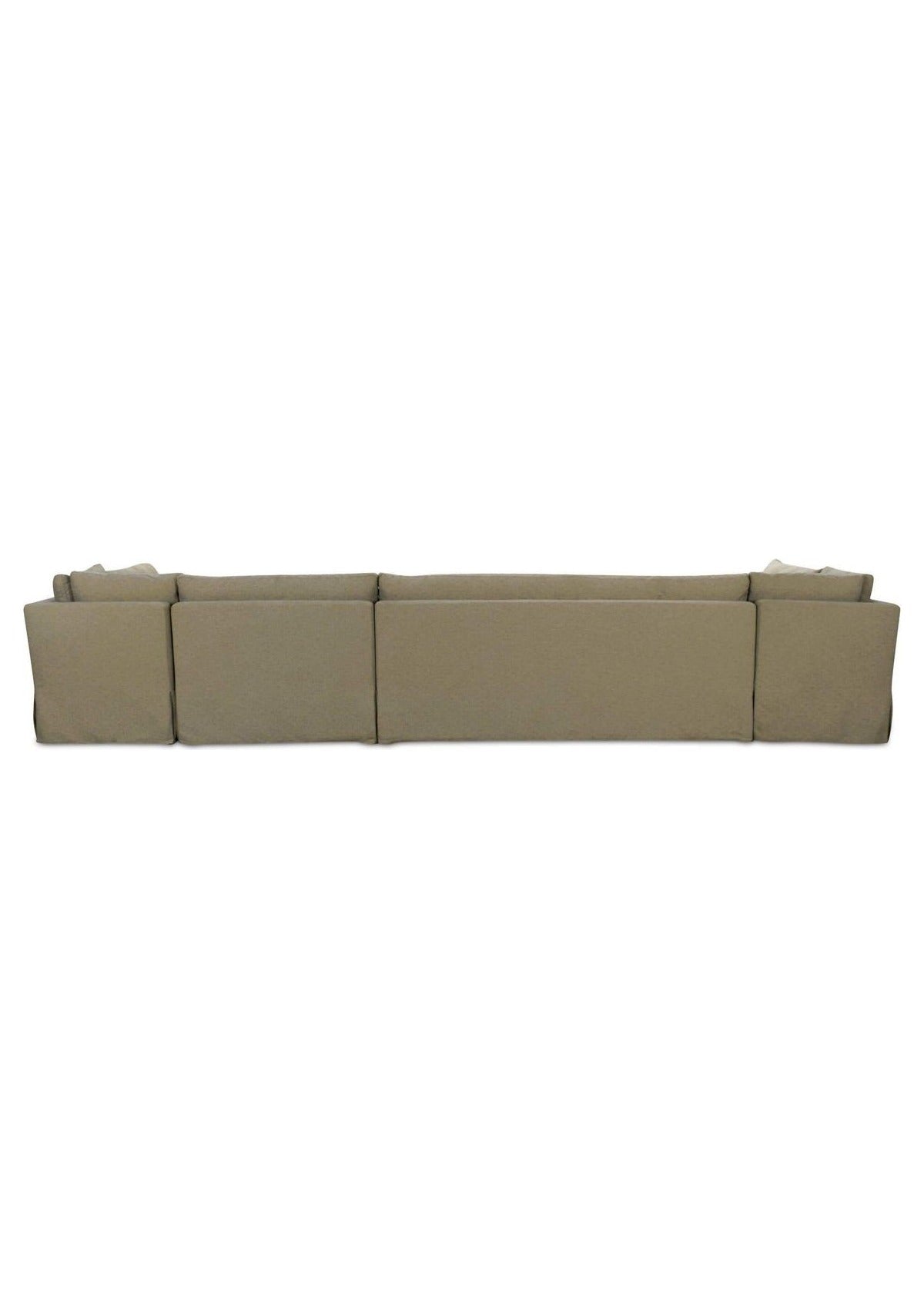 Fable Slipcover Dining Banquette U-Shape 168" - Olive