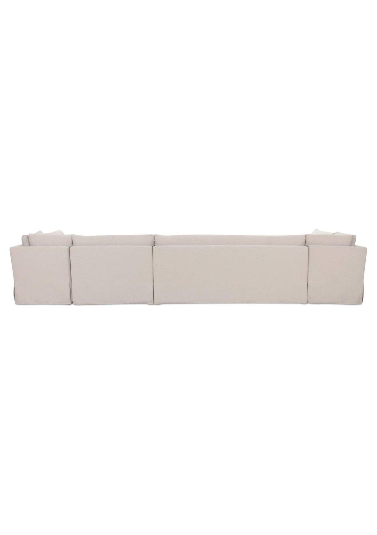 Fable Slipcover Dining Banquette U-Shape 168" - Beige