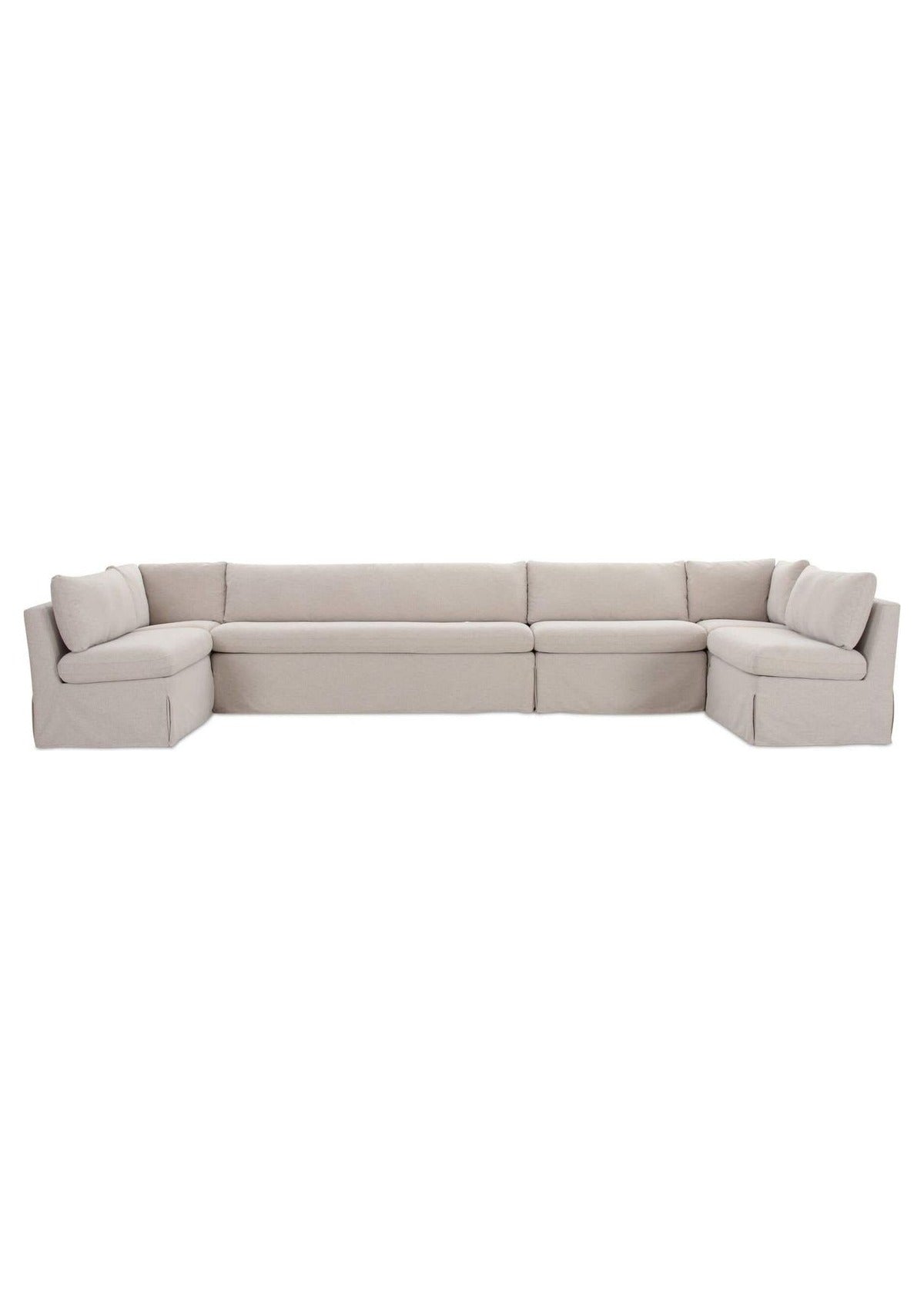 Fable Slipcover Dining Banquette U-Shape 168" - Beige