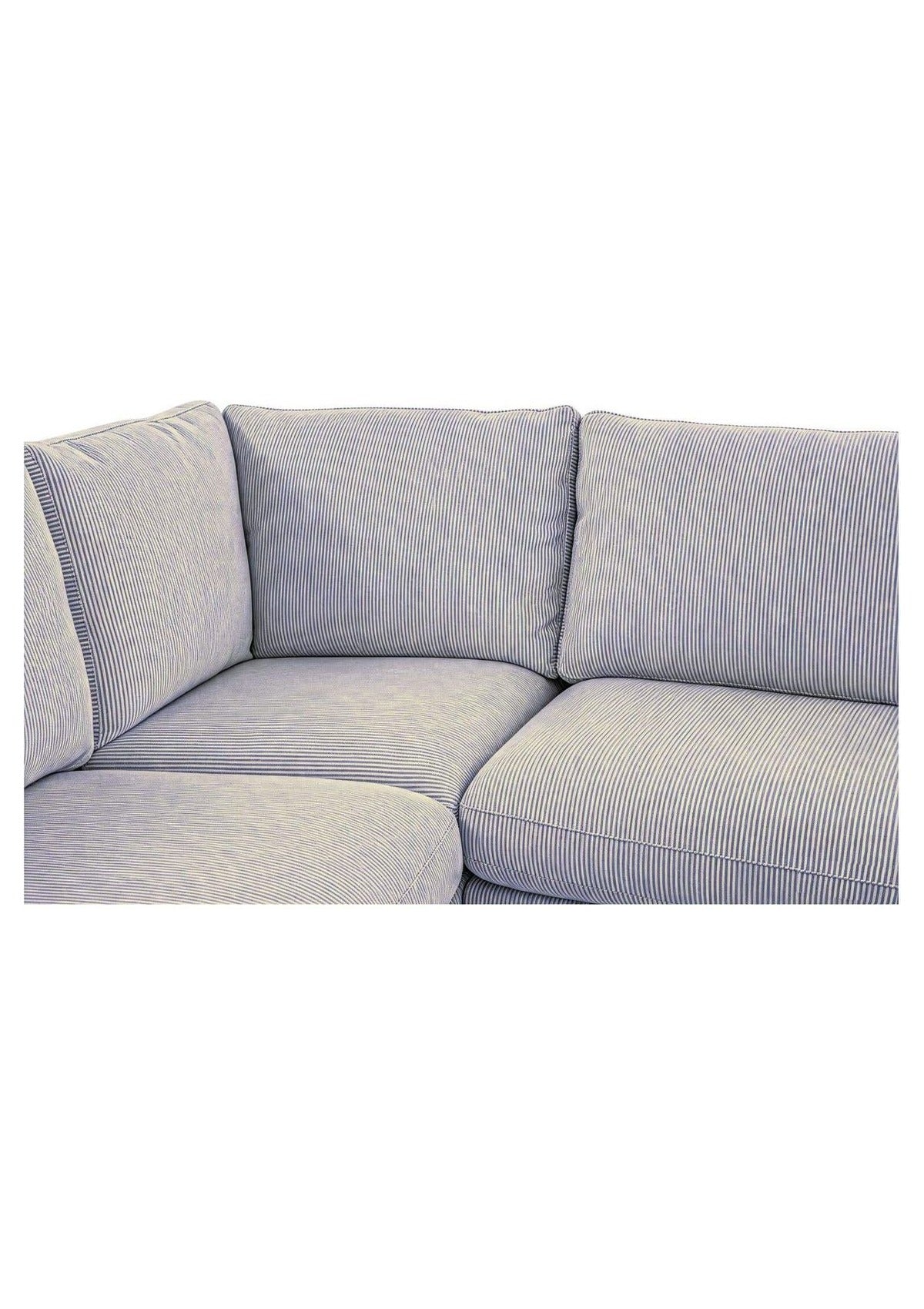 Fable Slipcover Dining Banquette U-Shape 168" - Navy Stripe