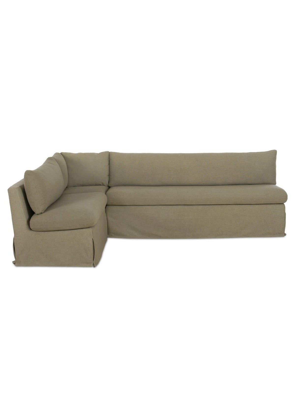 Fable Slipcover Dining Banquette L-Shape 100.5" - Olive