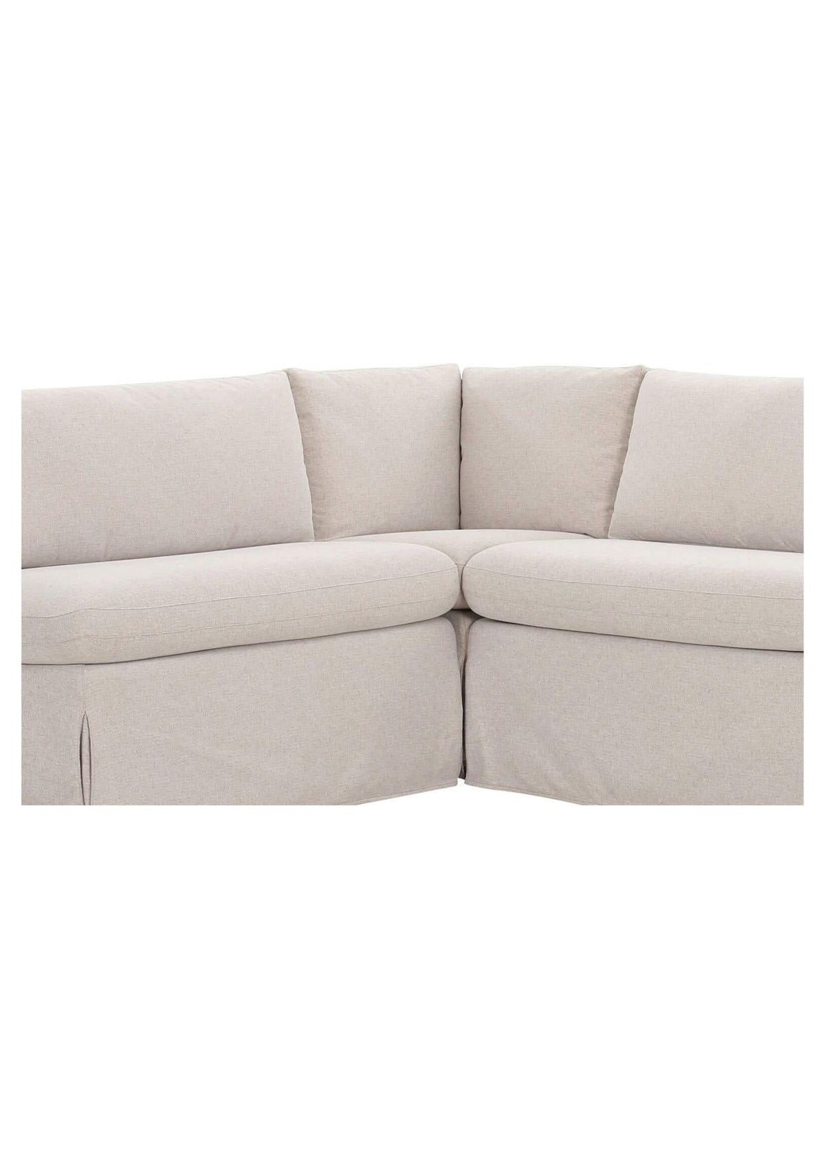 Fable Slipcover Dining Banquette L-Shape 100.5" - Beige