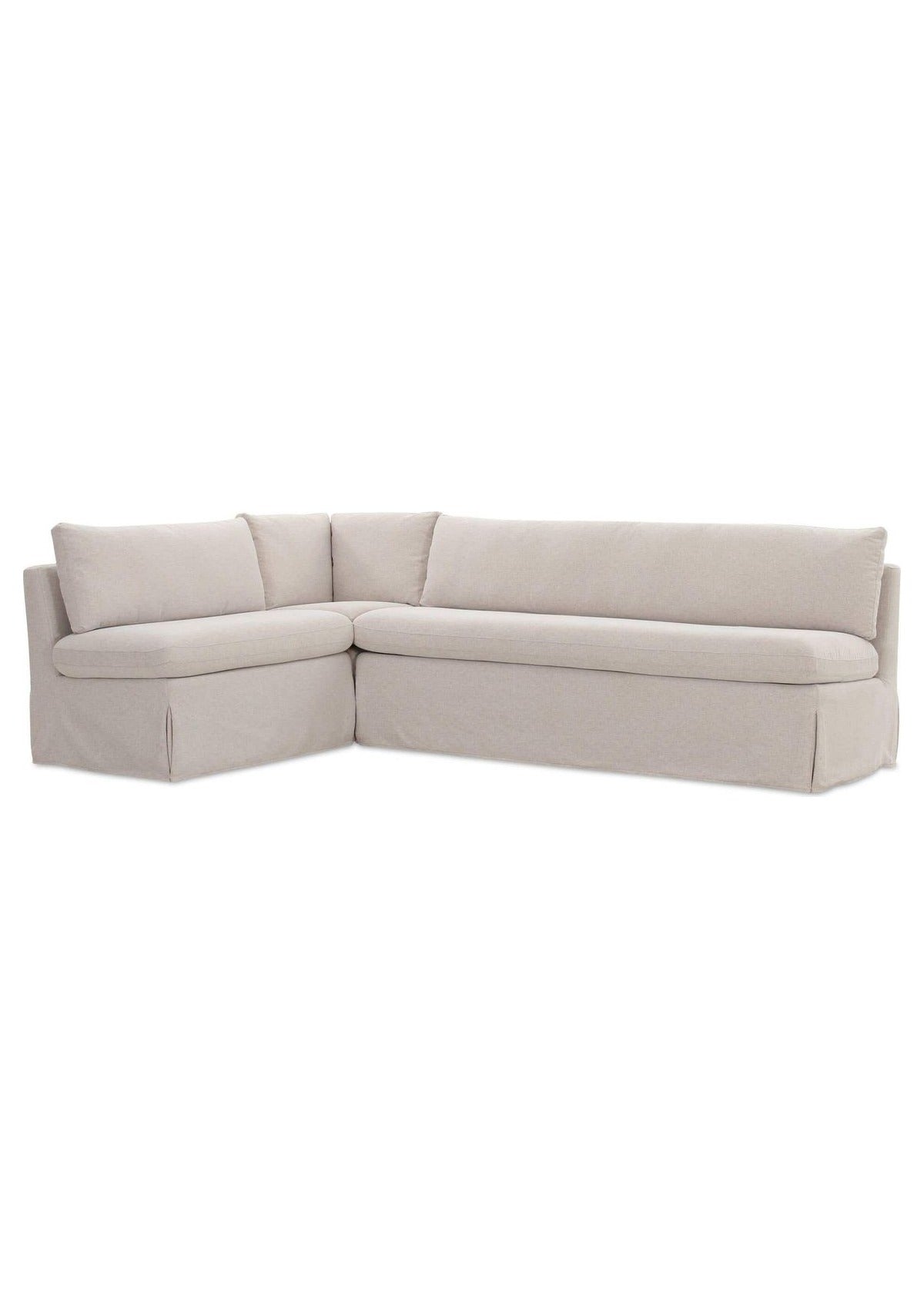 Fable Slipcover Dining Banquette L-Shape 100.5" - Beige