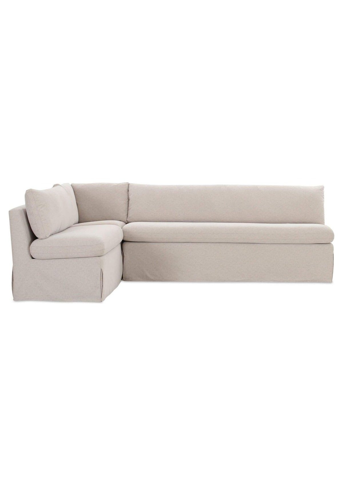 Fable Slipcover Dining Banquette L-Shape 100.5" - Beige
