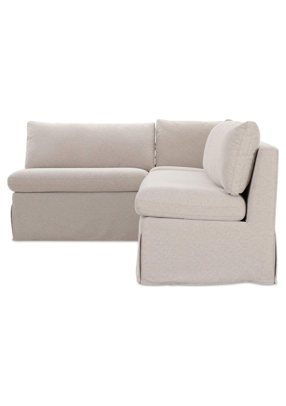 Fable Slipcover Dining Banquette L-Shape 100.5" - Beige
