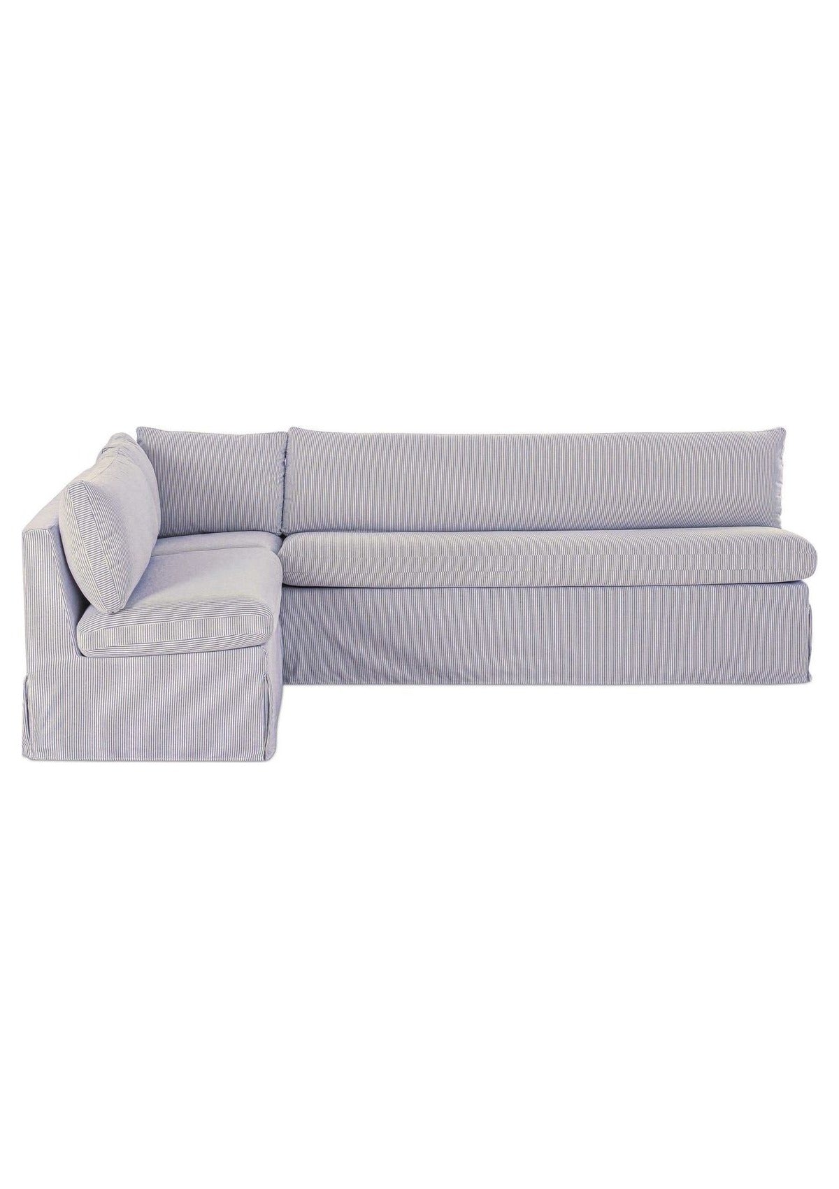 Fable Slipcover Dining Banquette L-Shape 100.5" - Navy Stripe