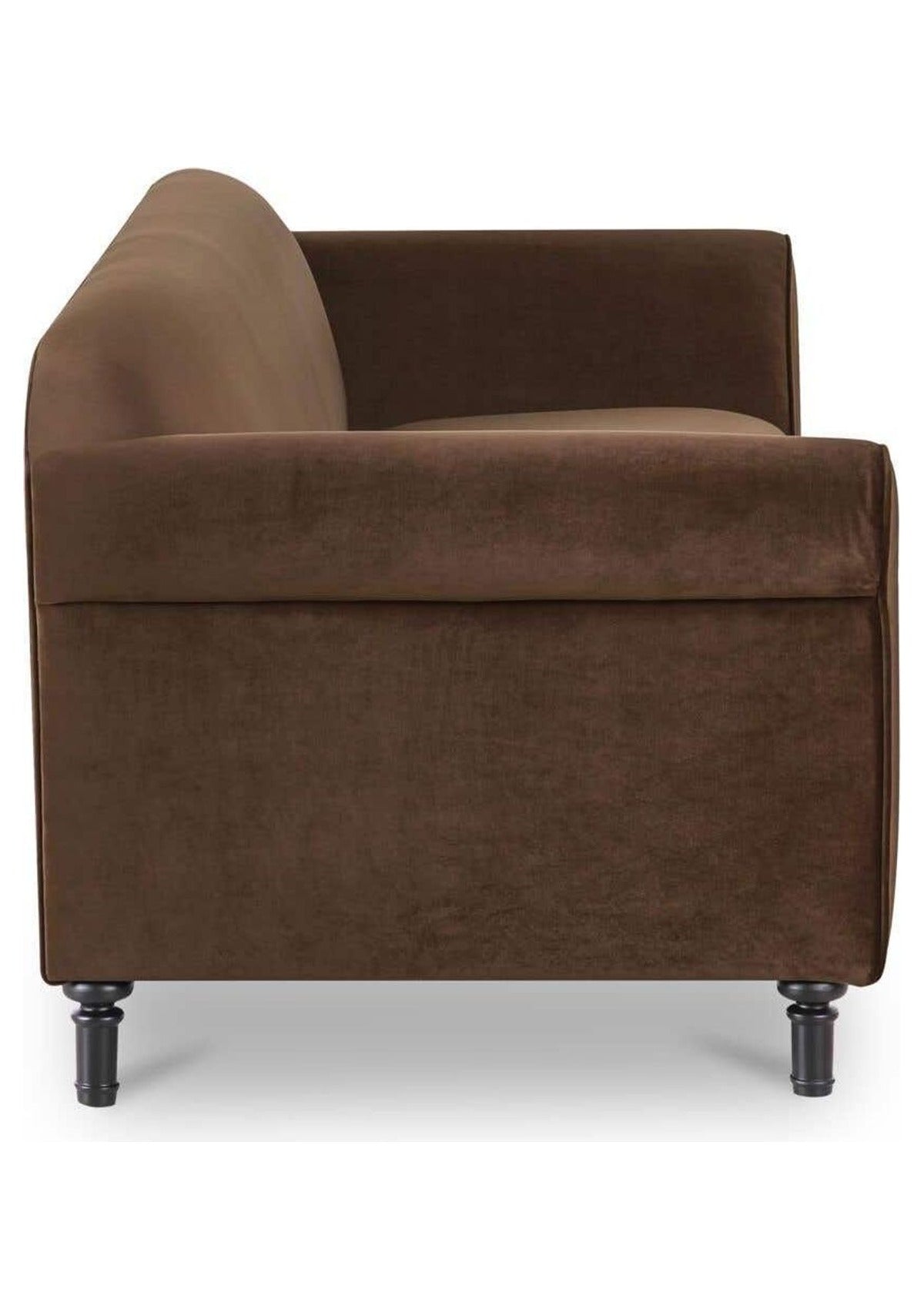 Harmony Sofa - Dark Brown Faux Mohair