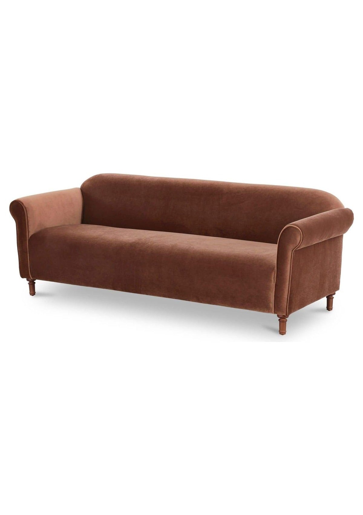 Harmony Sofa - Brick Red Faux Mohair