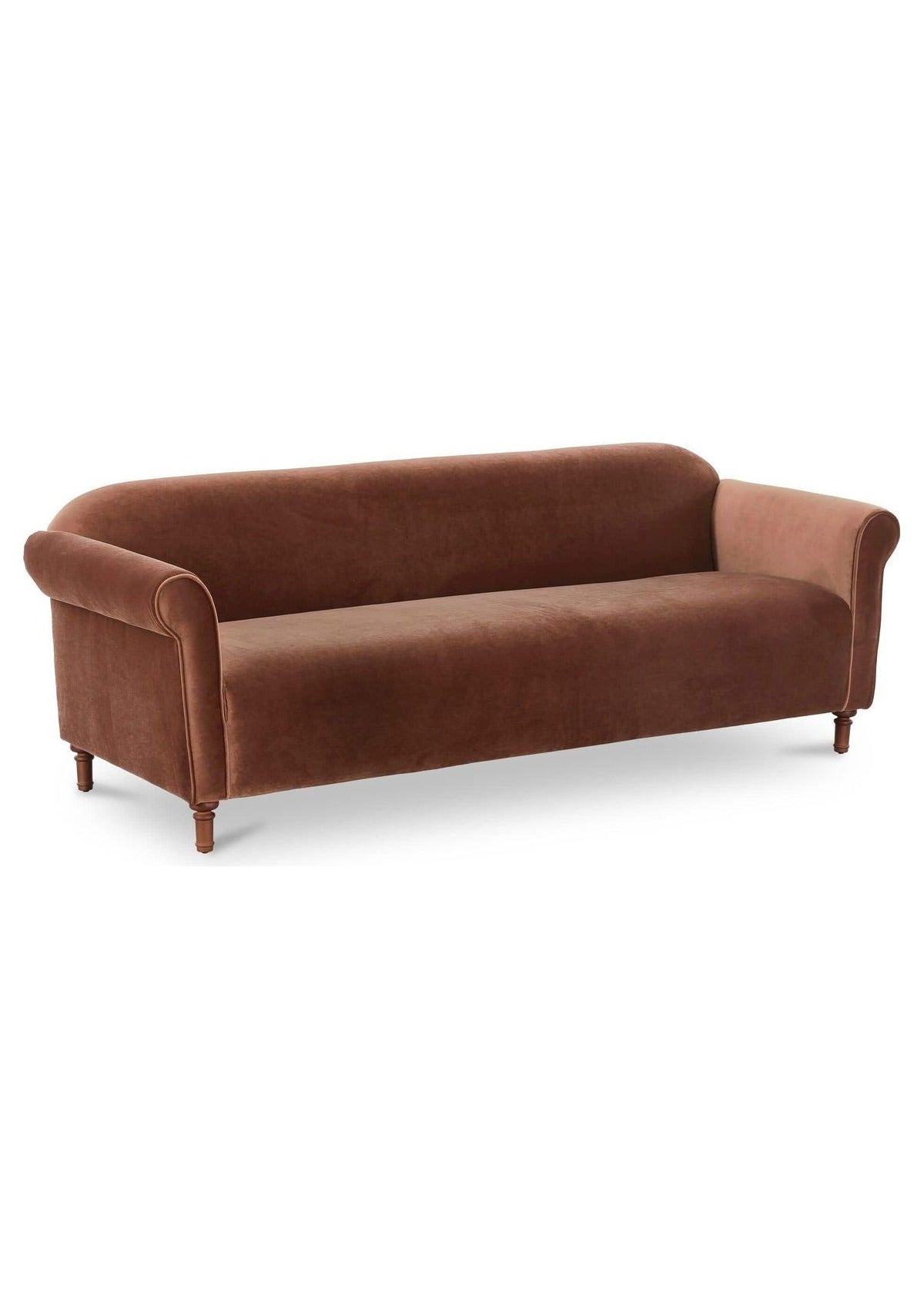 Harmony Sofa - Brick Red Faux Mohair
