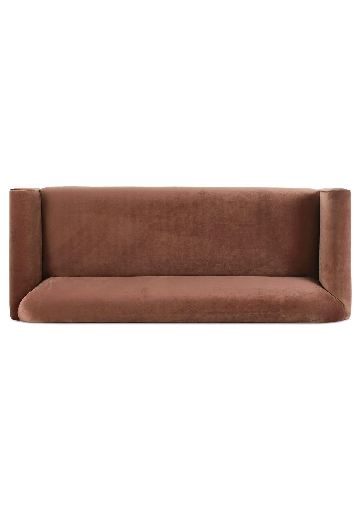 Harmony Sofa - Brick Red Faux Mohair