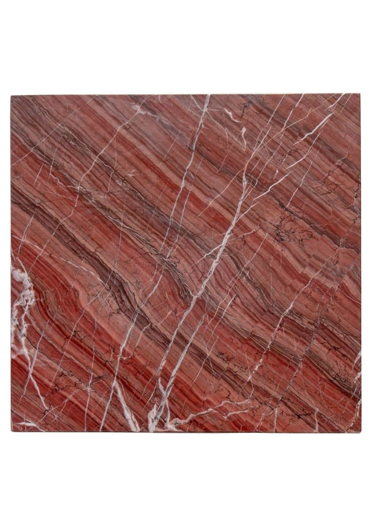 Blair Accent Table - Rosso Levanto Marble