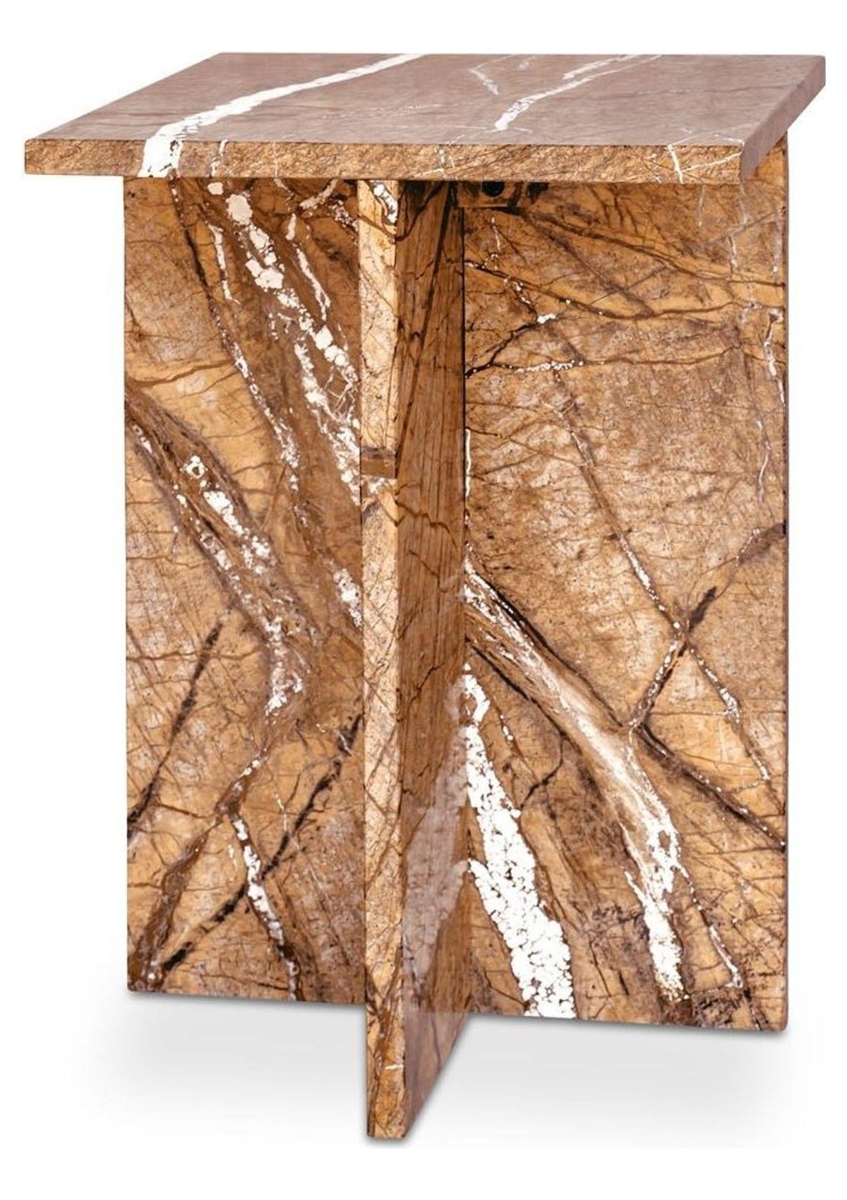 Blair Accent Table - Golden Forest Marble