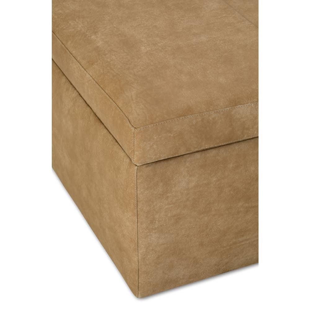 Remy 45" x 28" Rectangle Leather Storage Ottoman