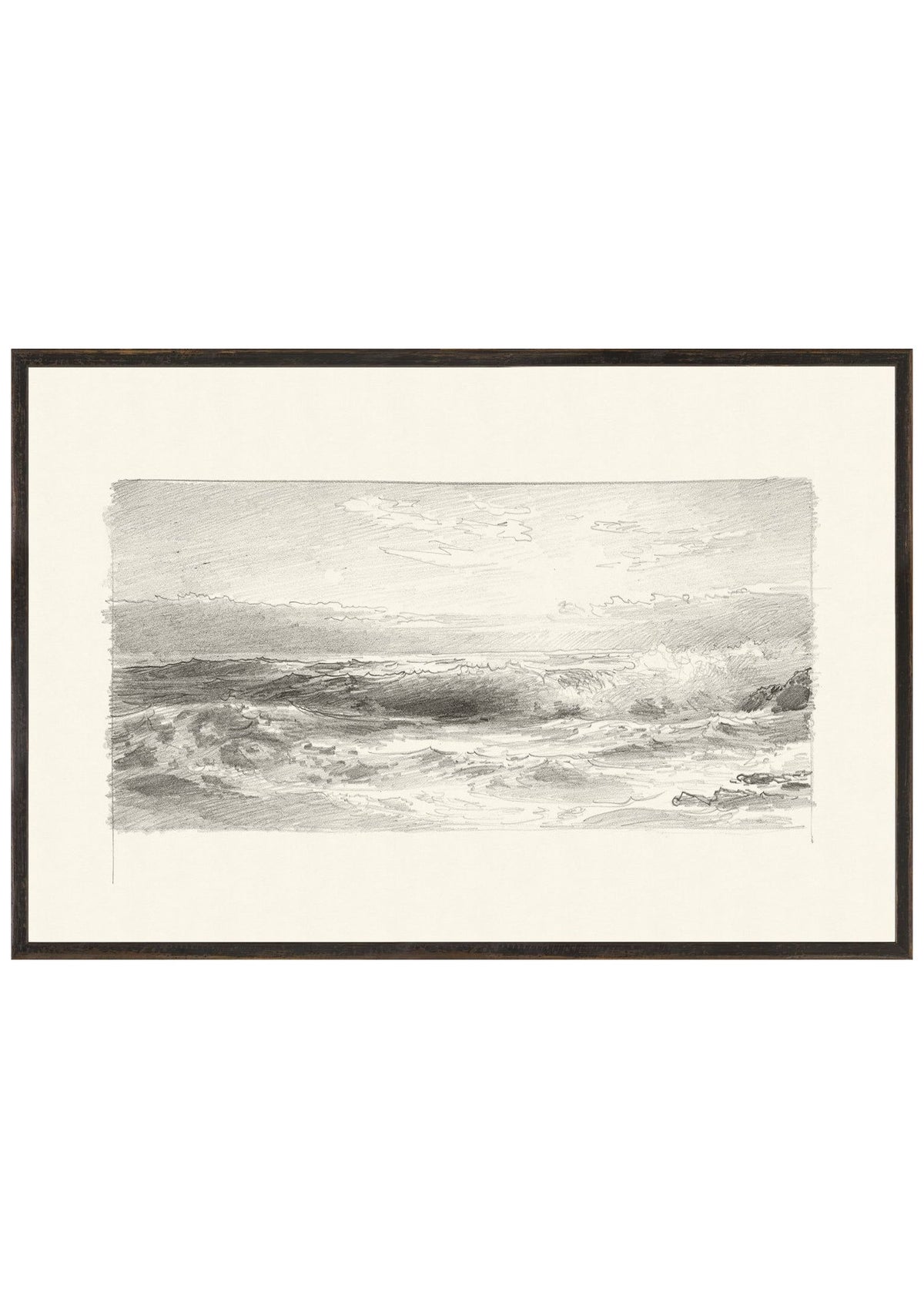 Richards – Folio, Graphite Seascape I – 1870
