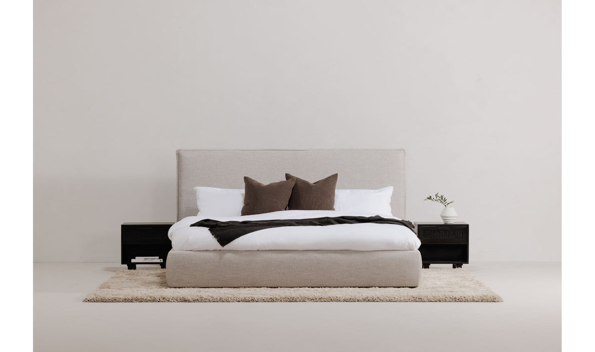 Luzon King Bed - Light Grey