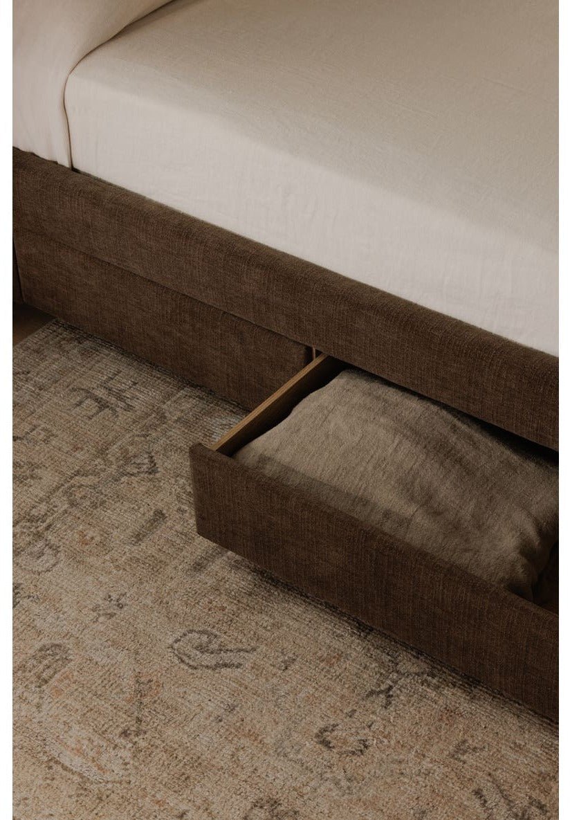 Sophia King Storage Bed - Brown