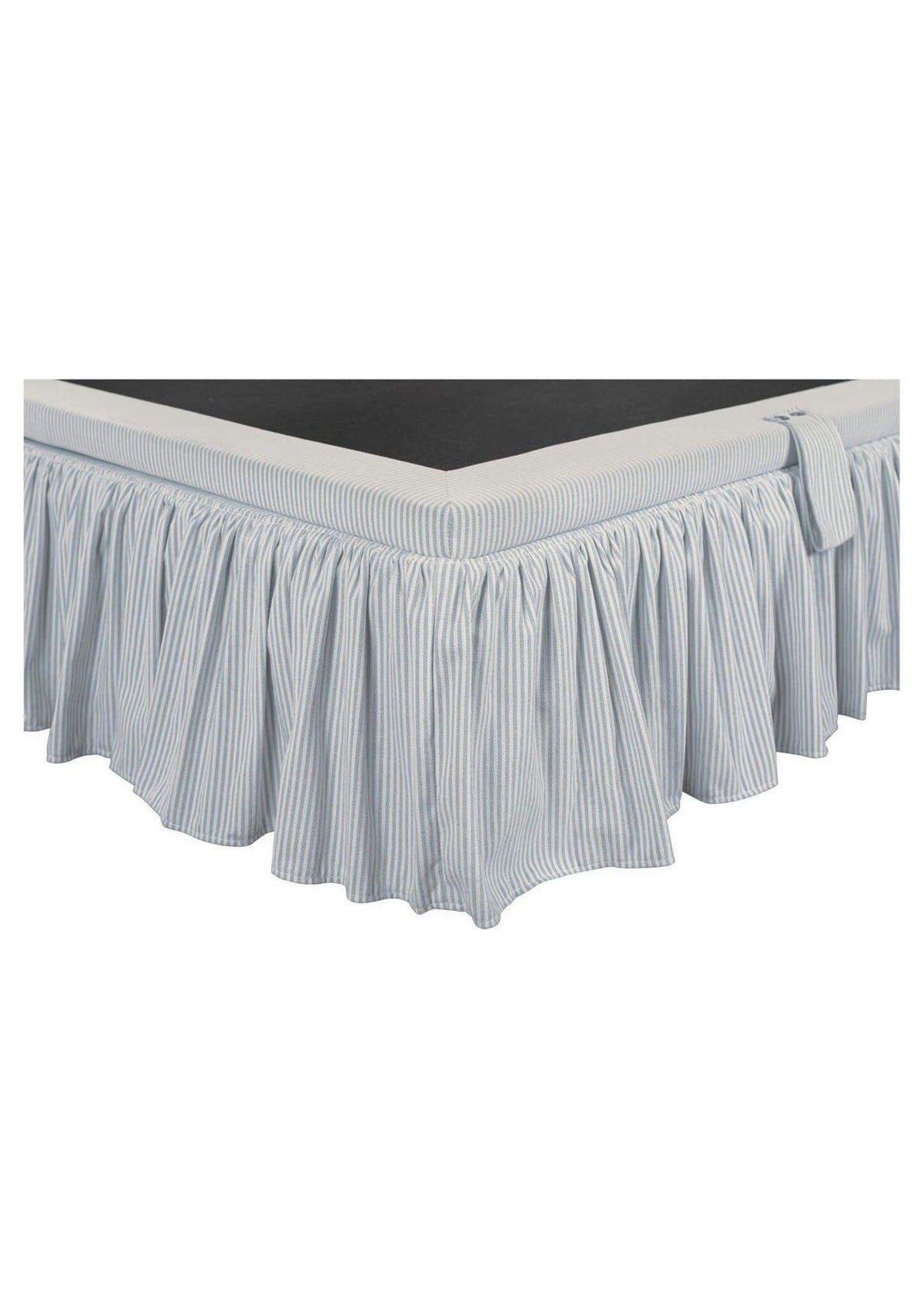 Noelle King Storage Bed - Light Blue Stripe