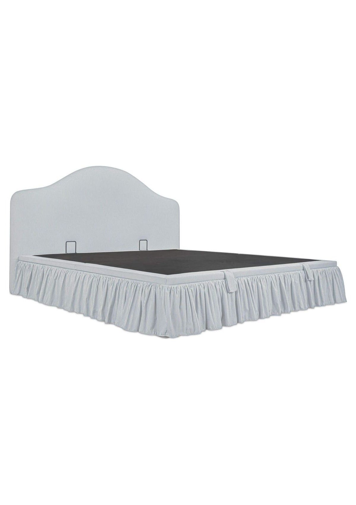 Noelle King Storage Bed - Light Blue Stripe